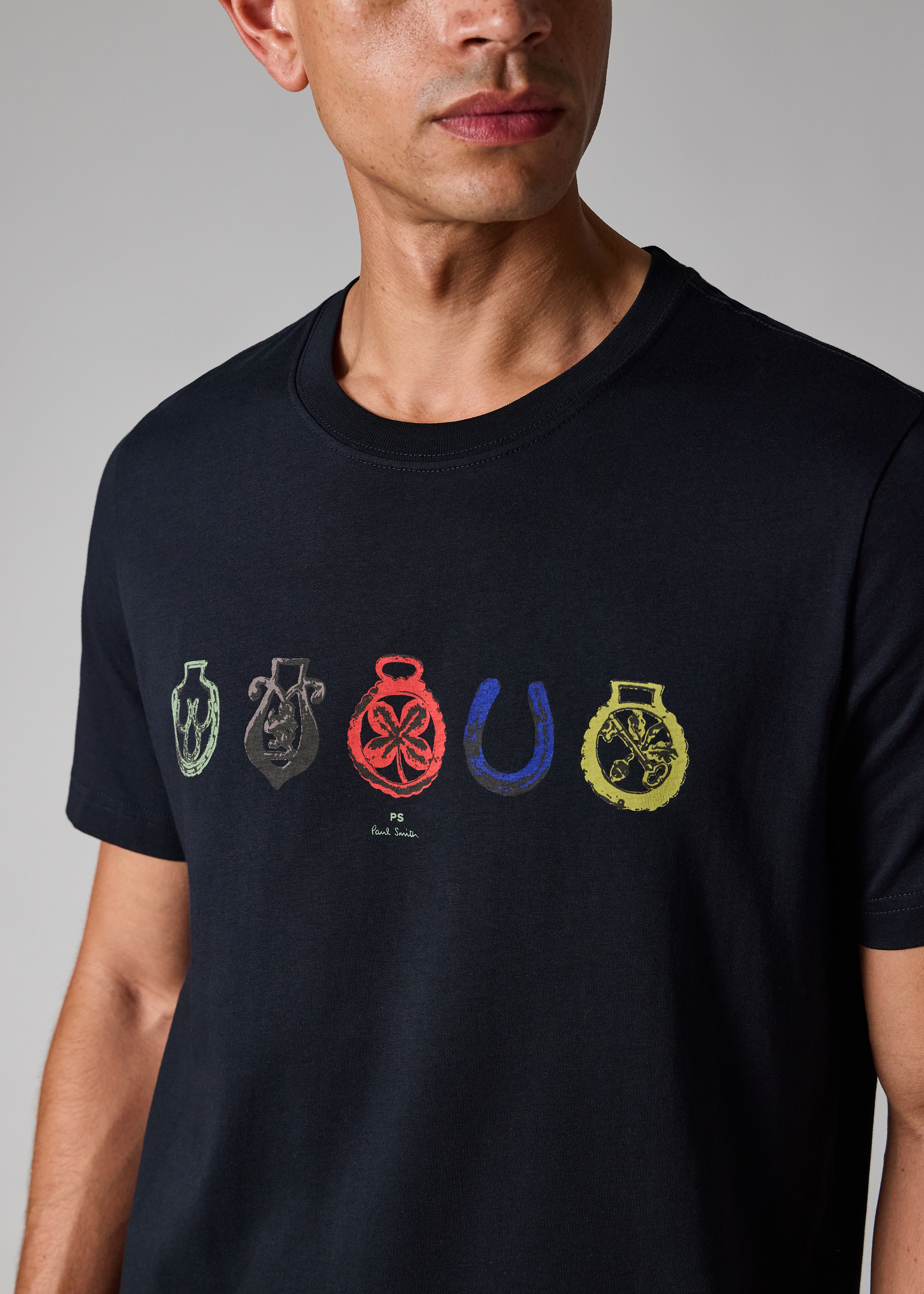 Navy 'Lucky Charm' Print T-Shirt