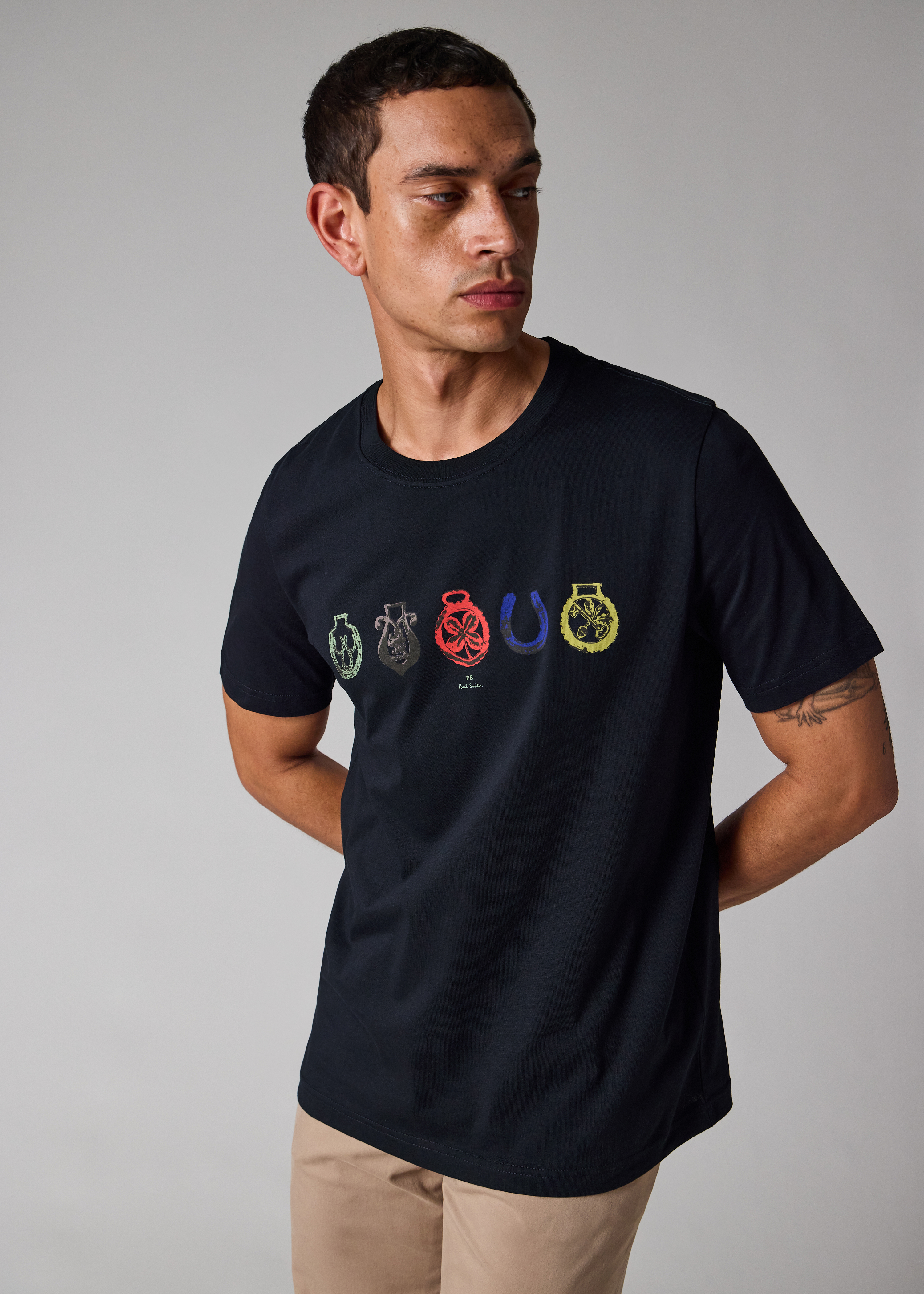 Navy 'Lucky Charm' Print T-Shirt