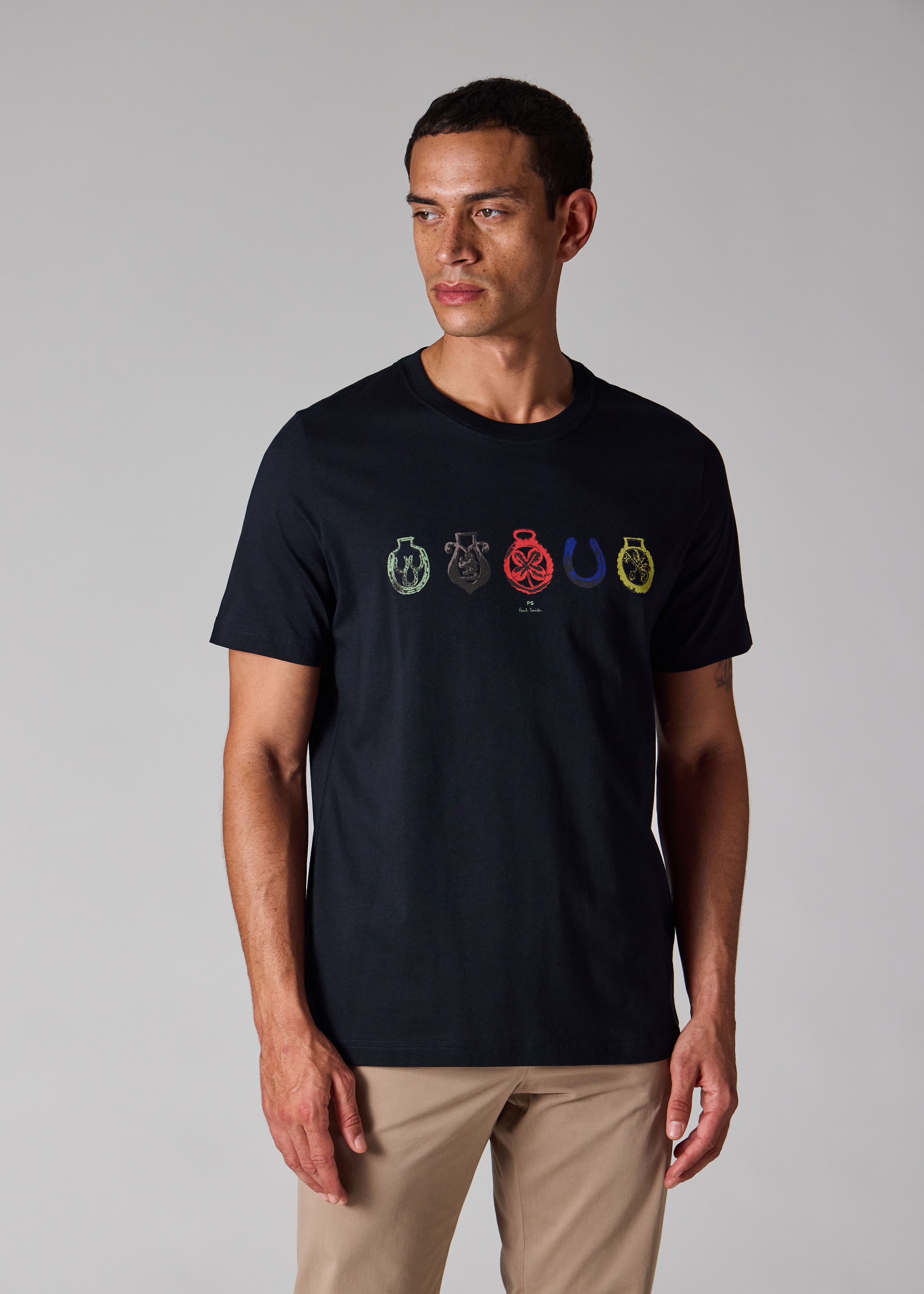 Navy 'Lucky Charm' Print T-Shirt