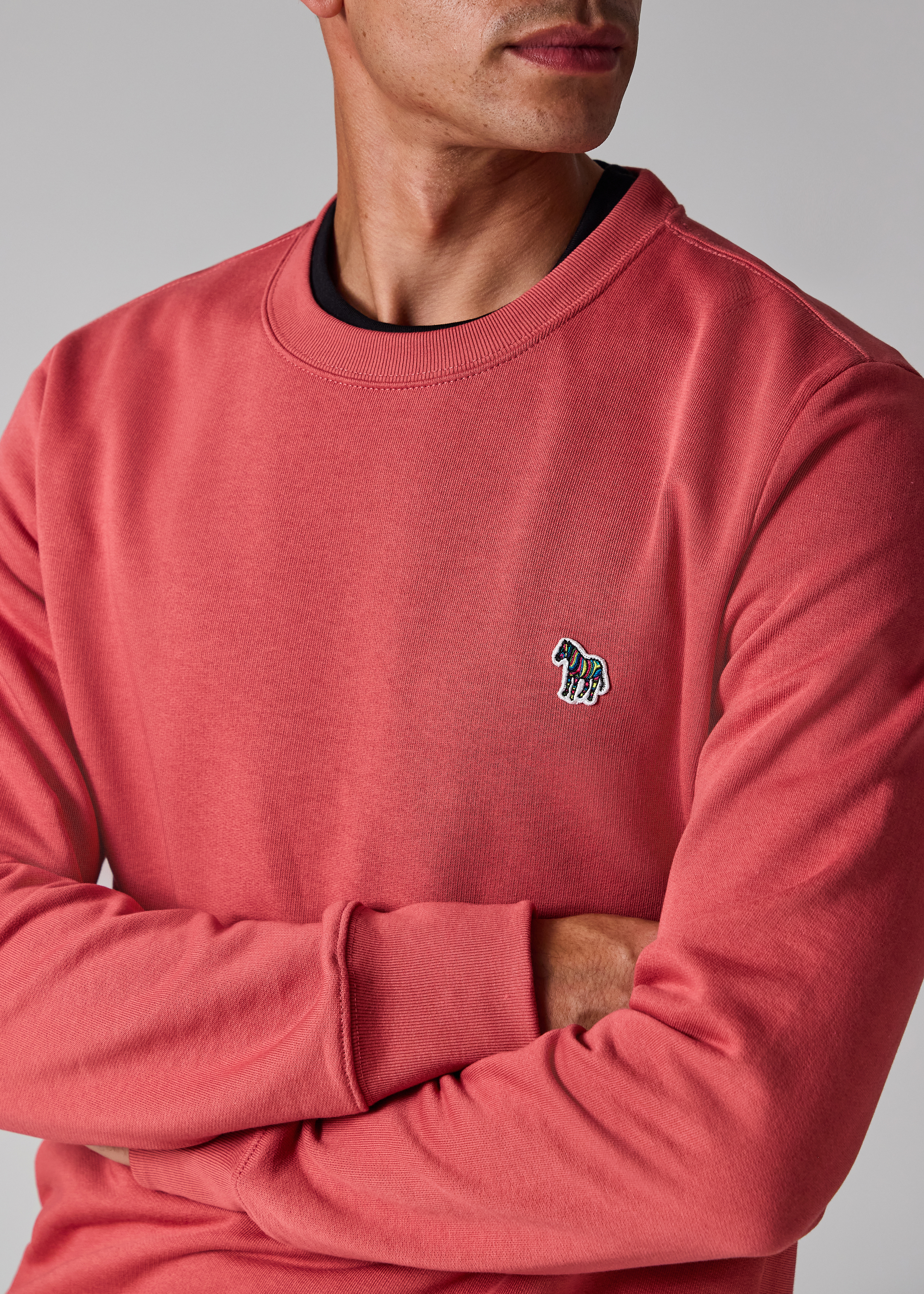 Soft Pink Organic Cotton Zebra Logo Sweatshirt