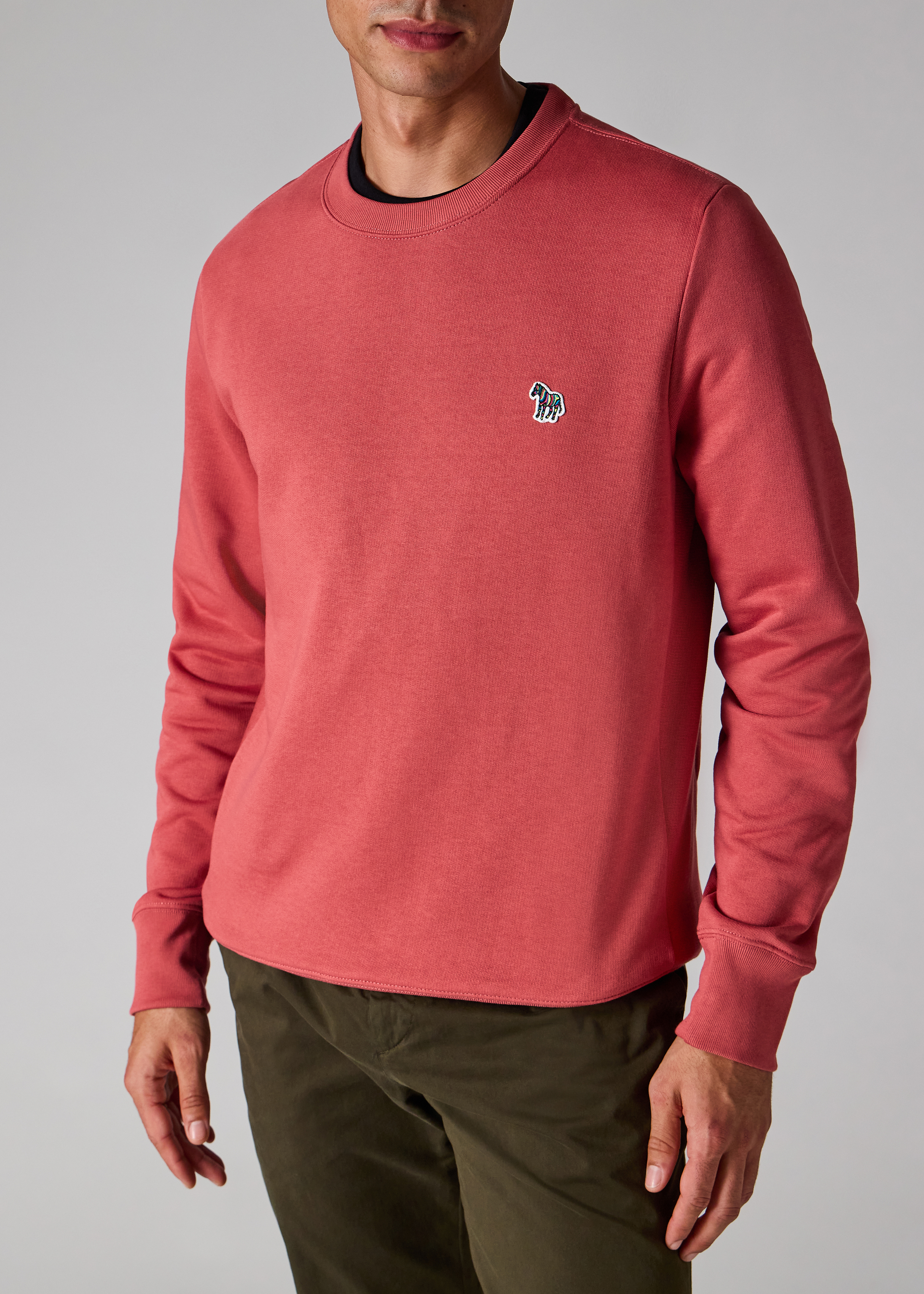 Soft Pink Organic Cotton Zebra Logo Sweatshirt