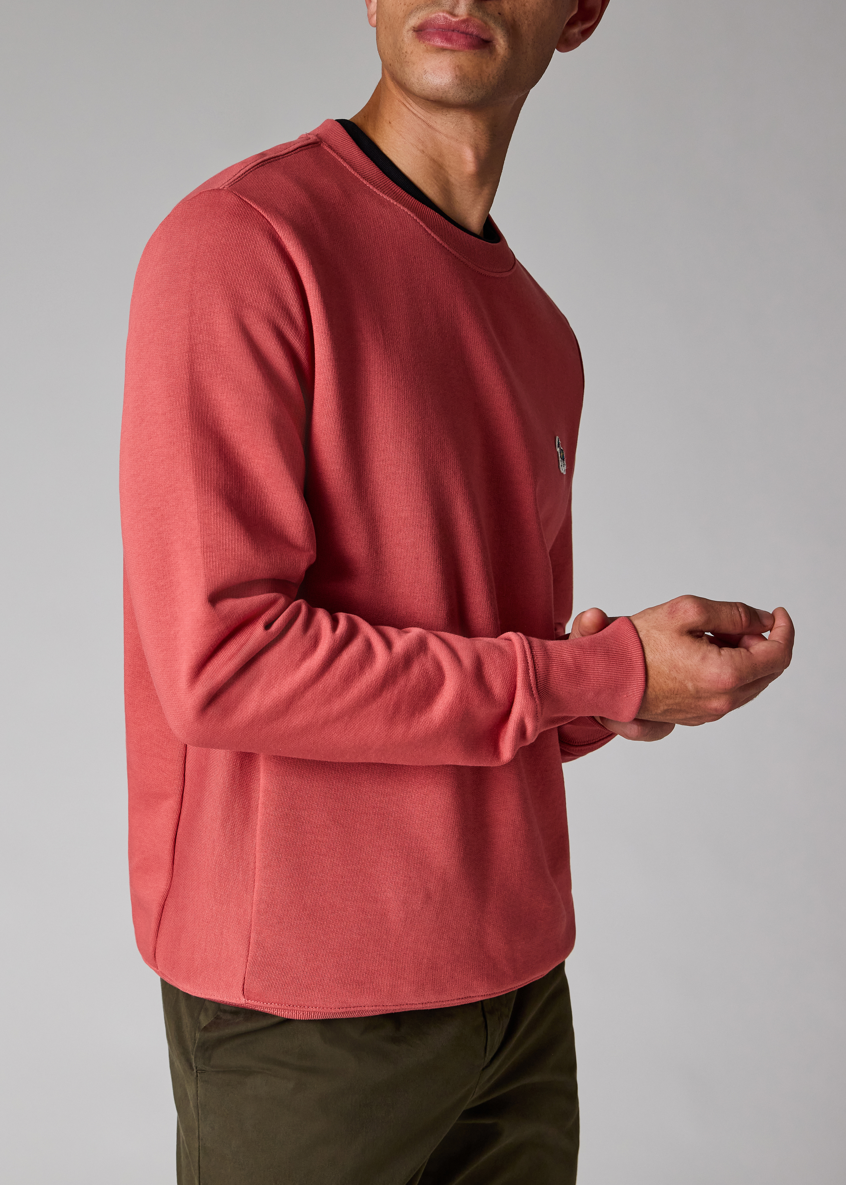 Soft Pink Organic Cotton Zebra Logo Sweatshirt