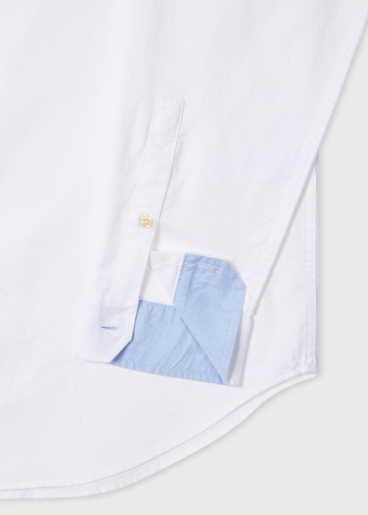 Tailored-Fit White 'Stitch Stripe' Oxford Shirt