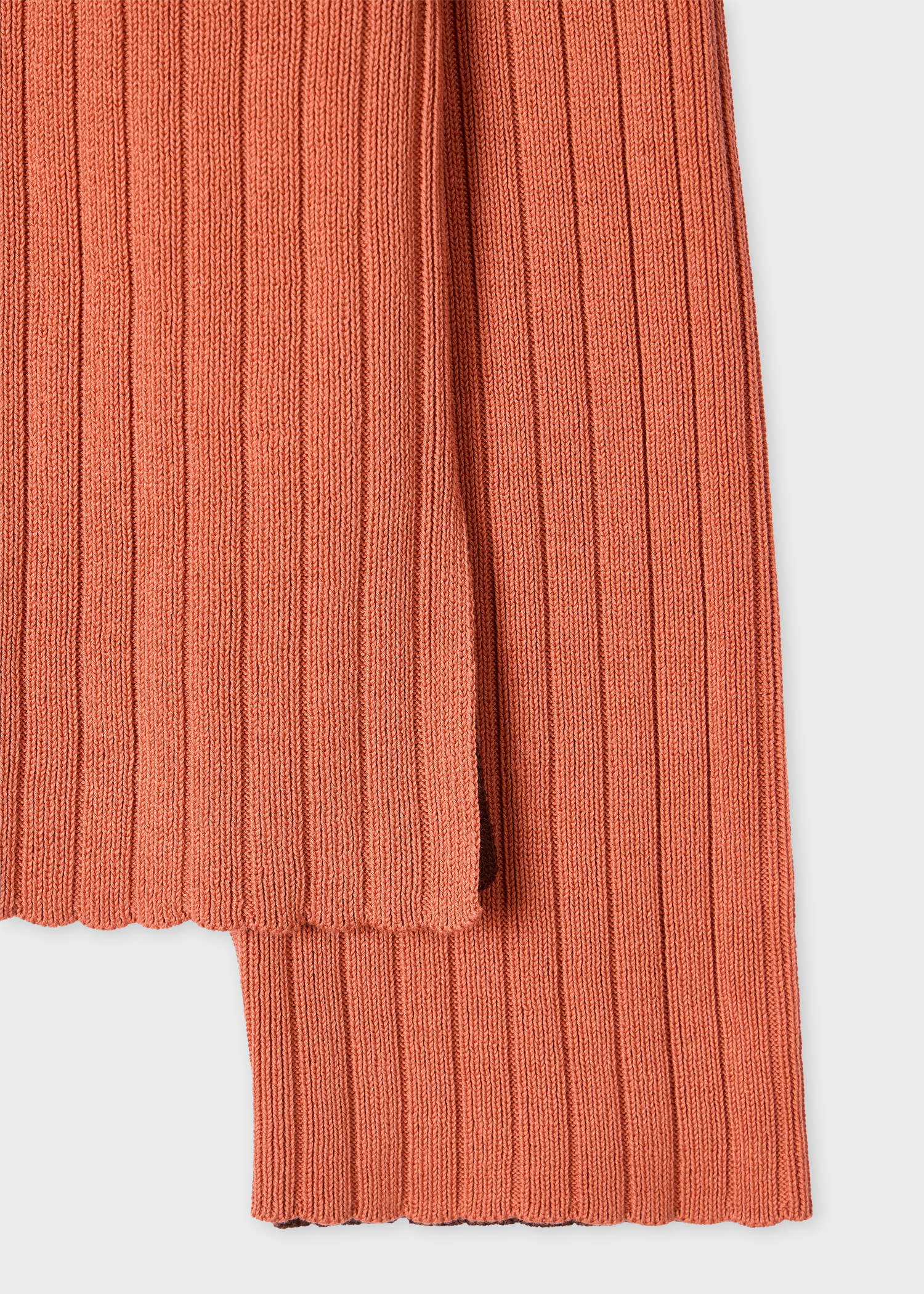 Women's Pink Contrast Back Ribbed Knit Sweater
