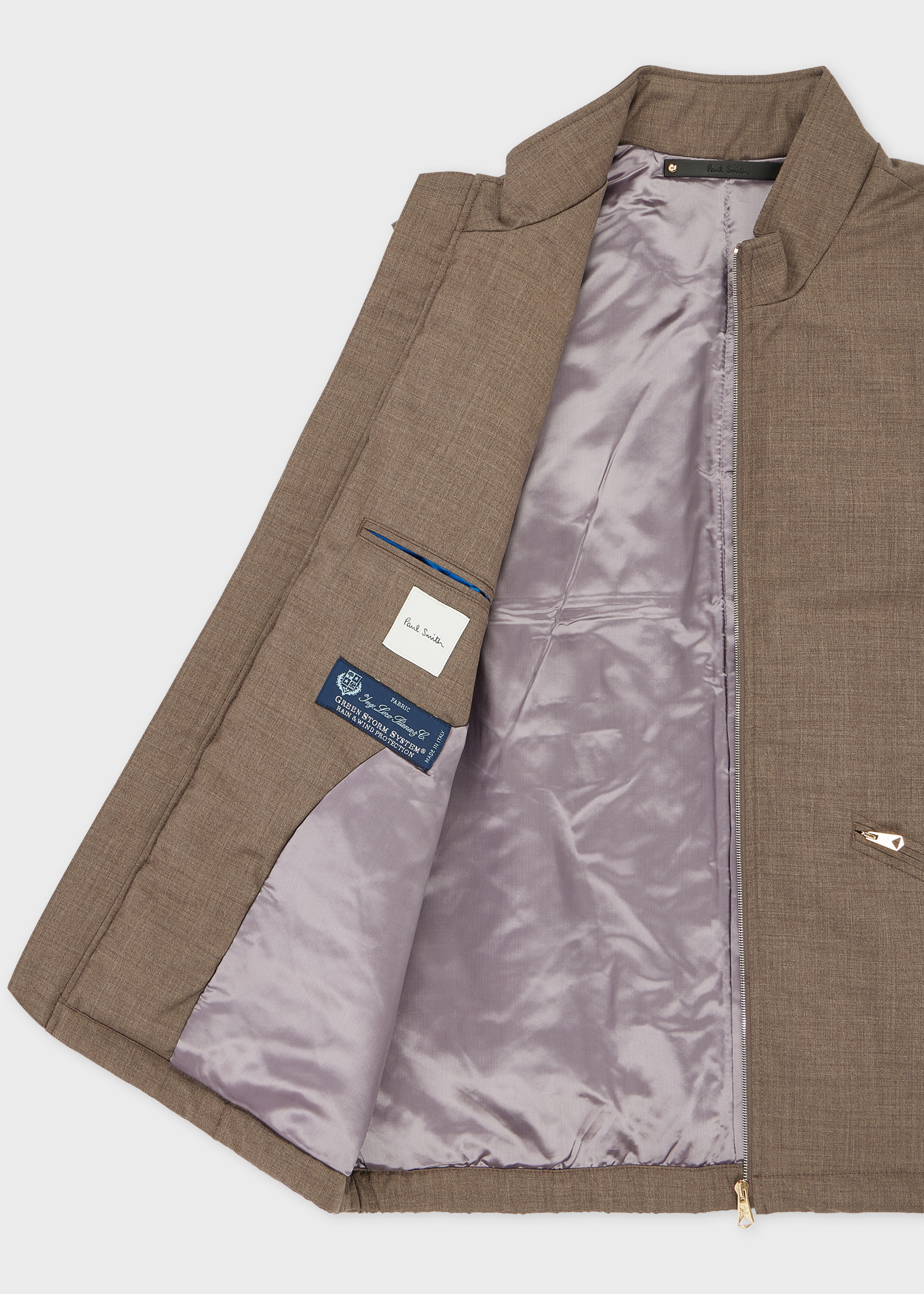 Brown Melange 'Storm System' Wool Gilet