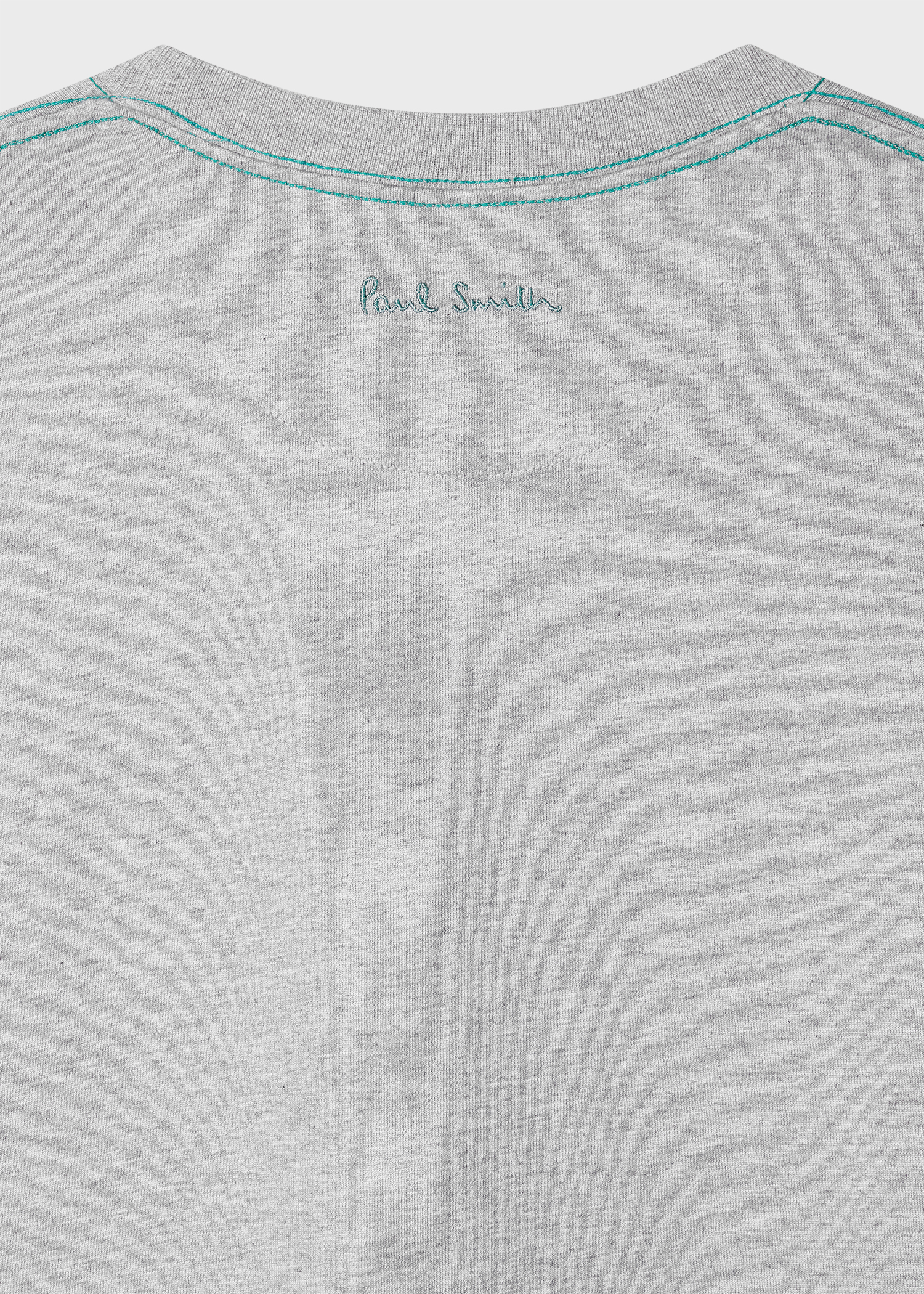 Grey T-Shirt with Multicolour Rabbit Embroidery