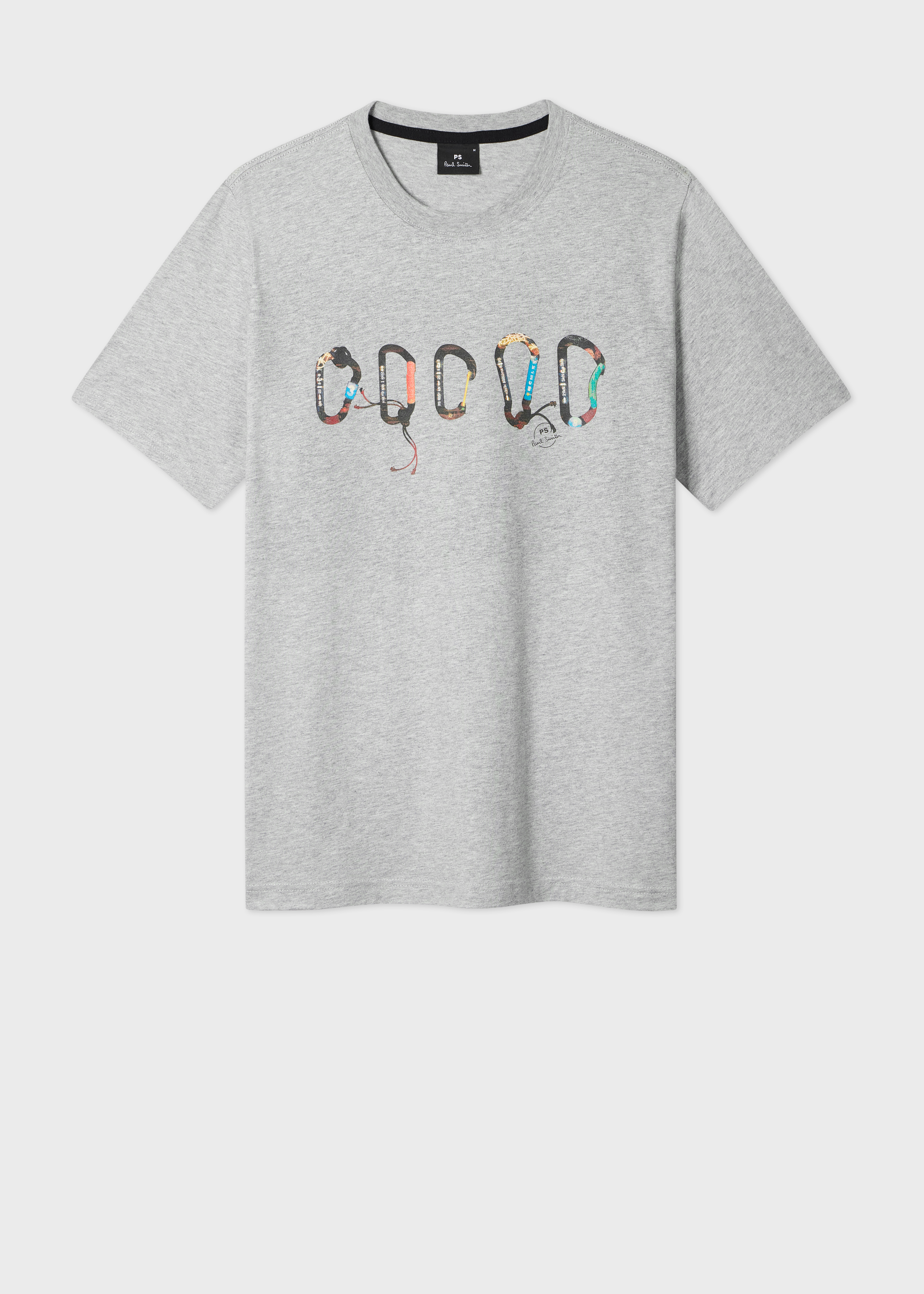 Grey 'Carabiner' Print T-Shirt