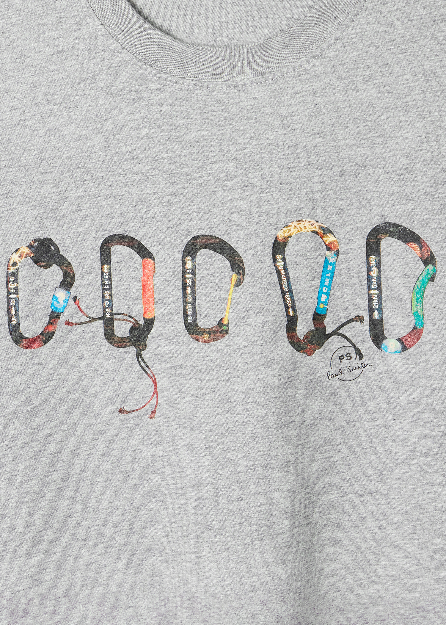 Grey 'Carabiner' Print T-Shirt