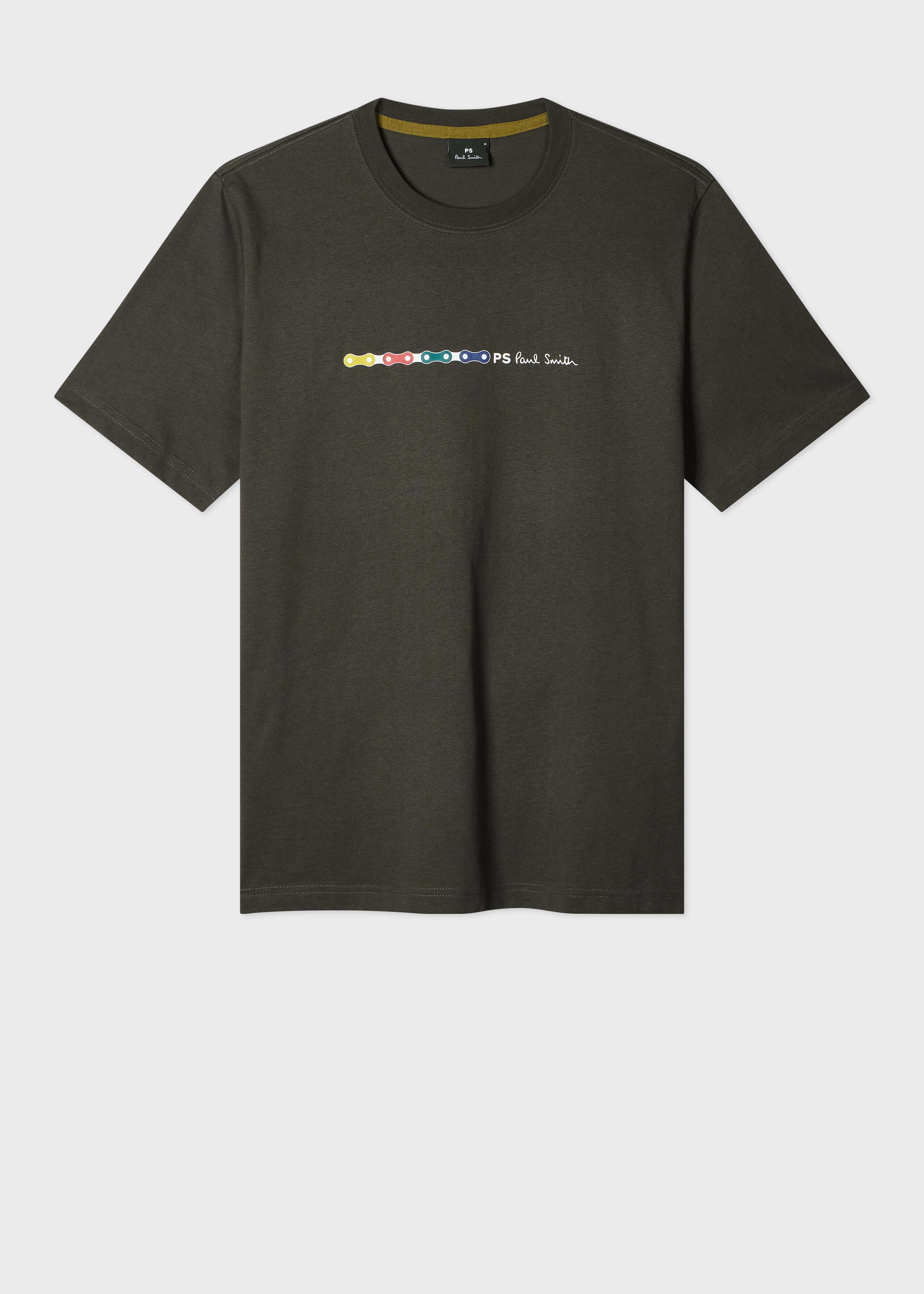 Dark Grey 'Bike Chain' Print T-Shirt
