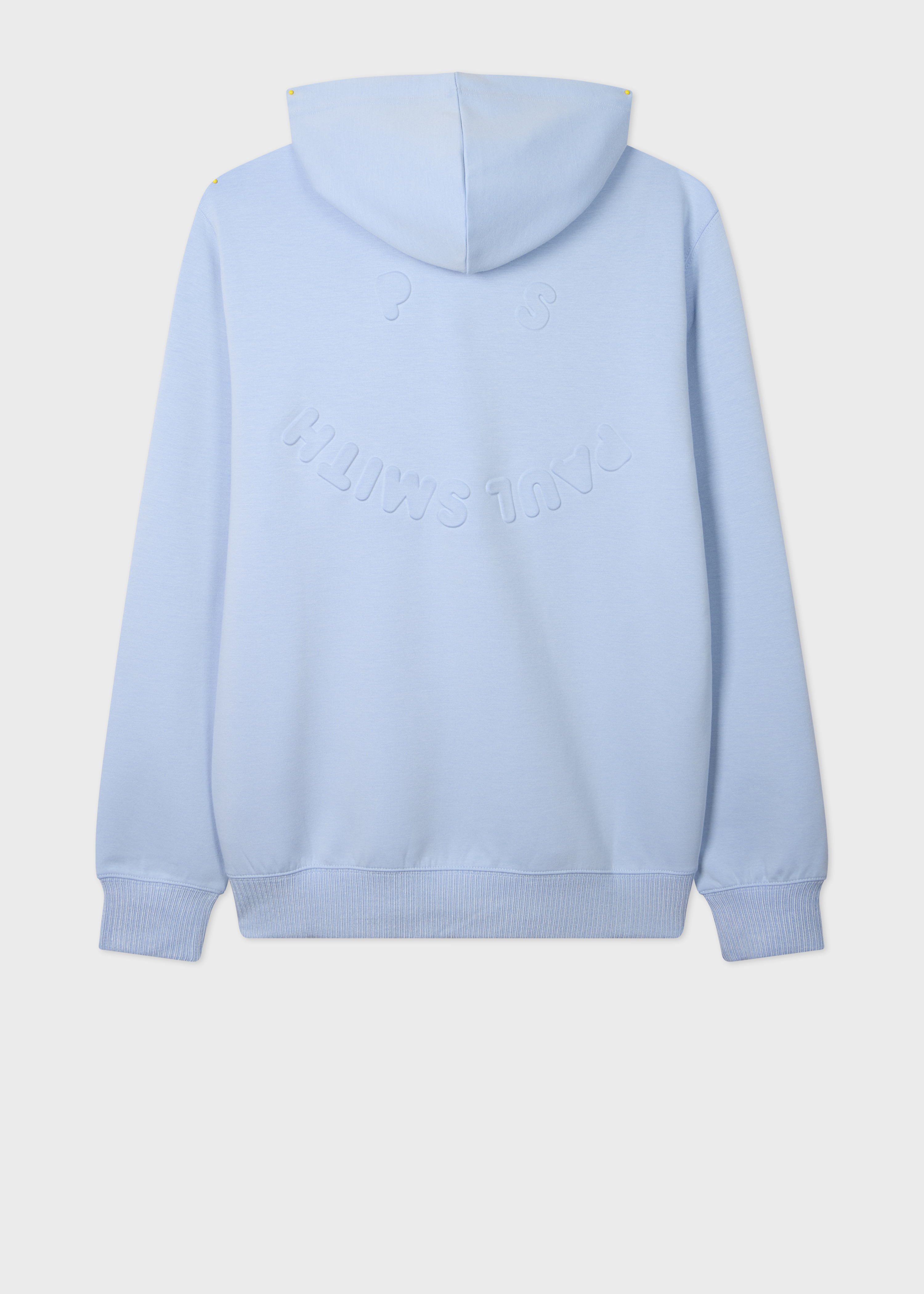 Light Blue Embossed 'Happy' Hoodie