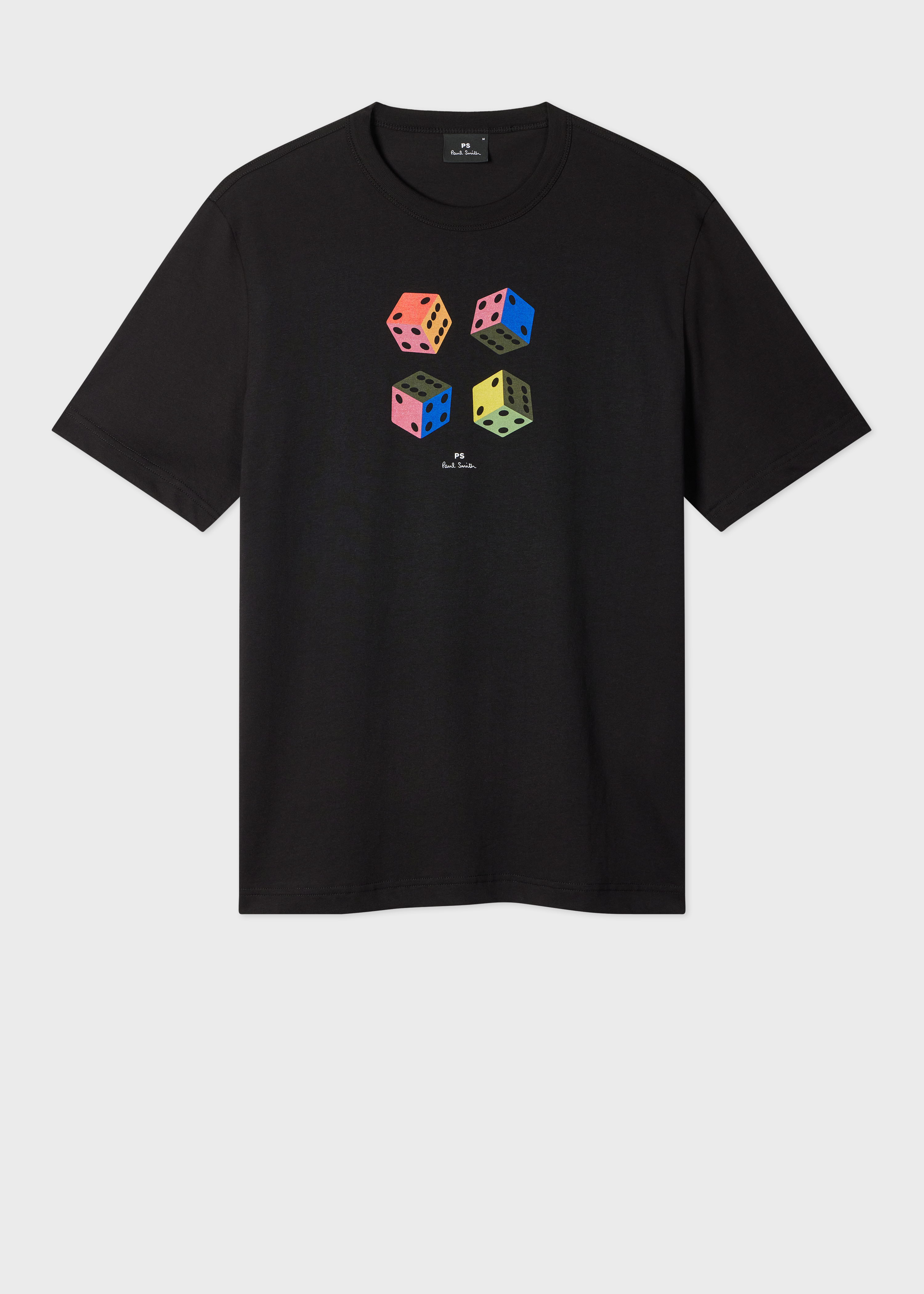 Casual-Fit Black 'Dice' T-Shirt