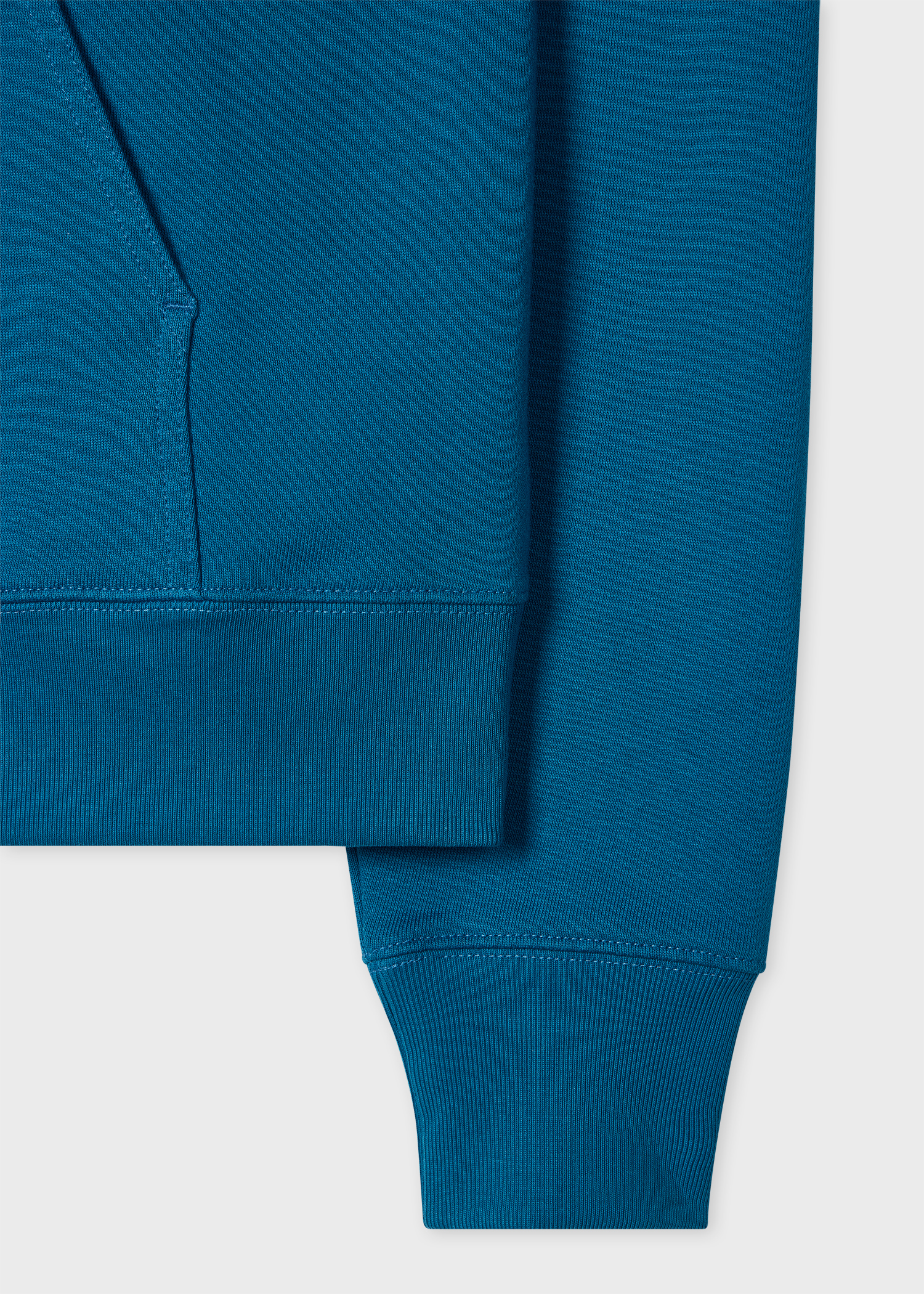 Regular-Fit Mid Blue 'Zebra' Organic Cotton Hoodie