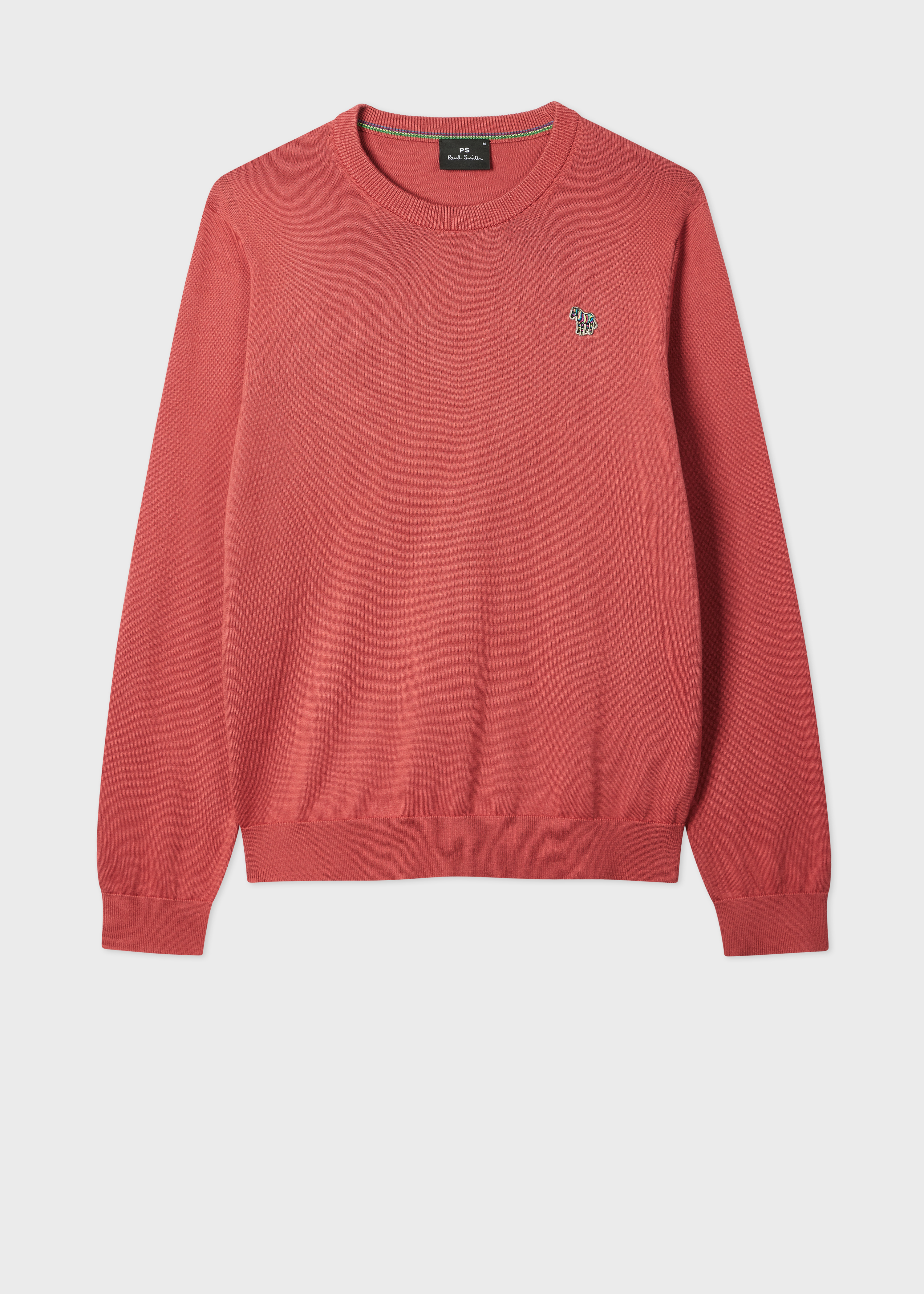 Salmon Pink Organic Cotton Zebra Logo Sweater