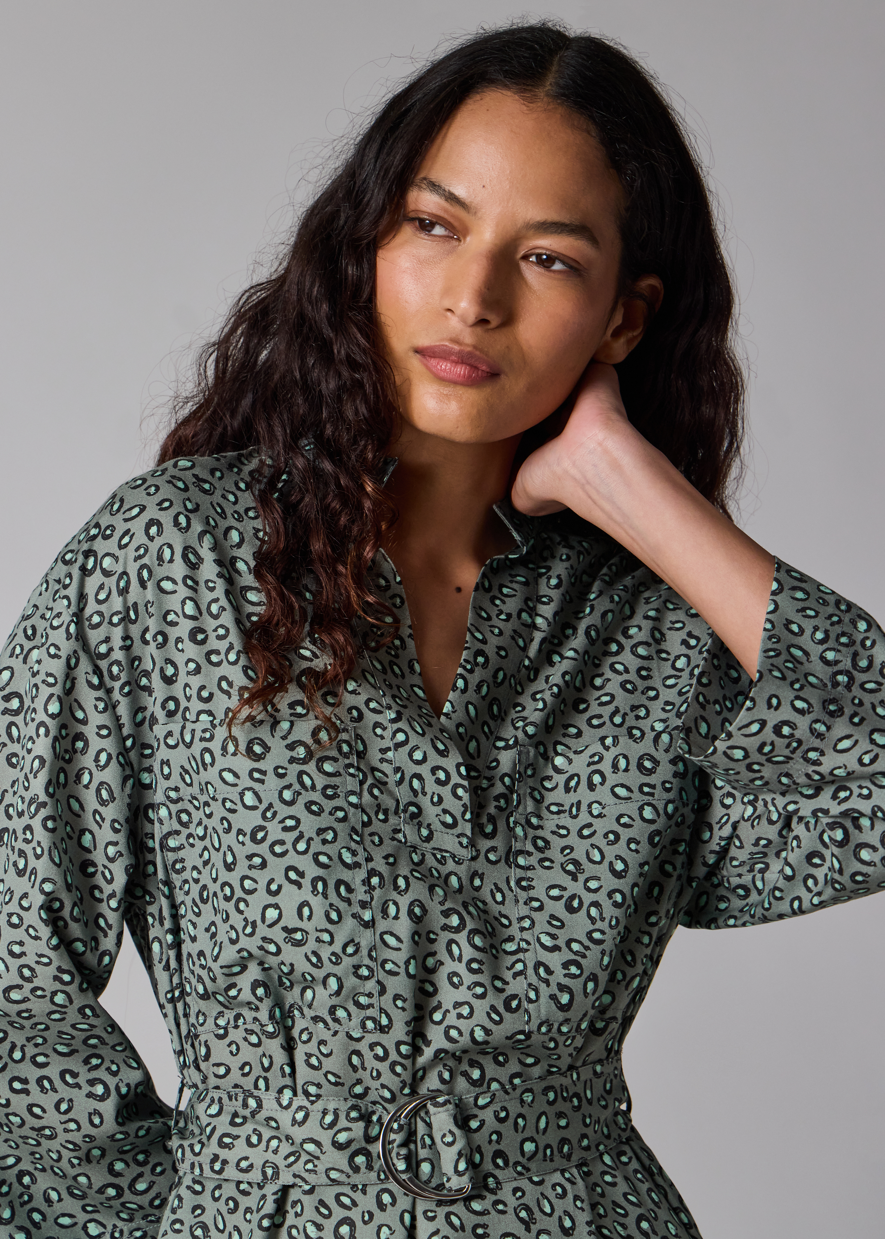 Women's Blue 'Animal' Print Dress