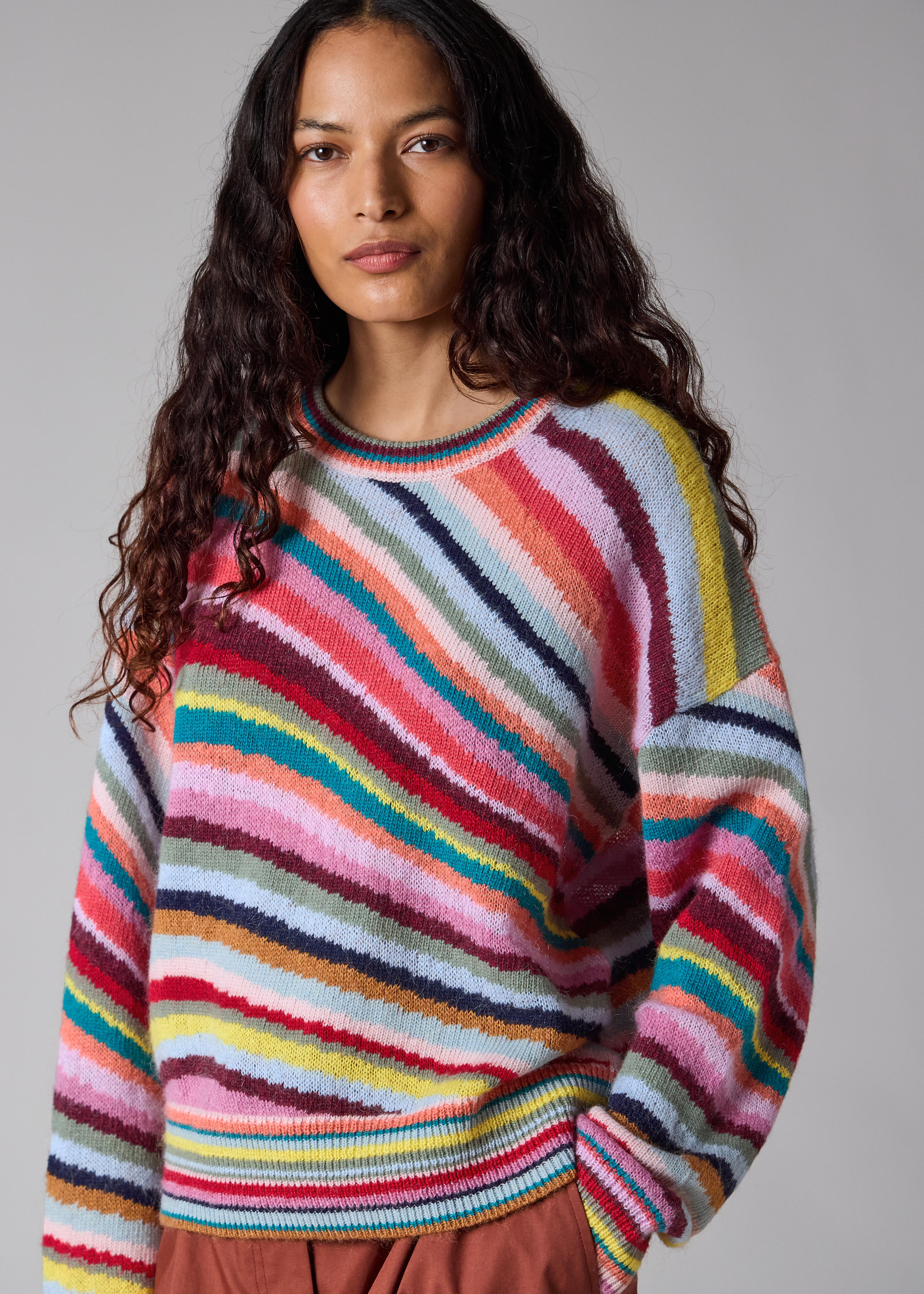 Women's 'Swirl' Wool-Mohair Knitted Sweater