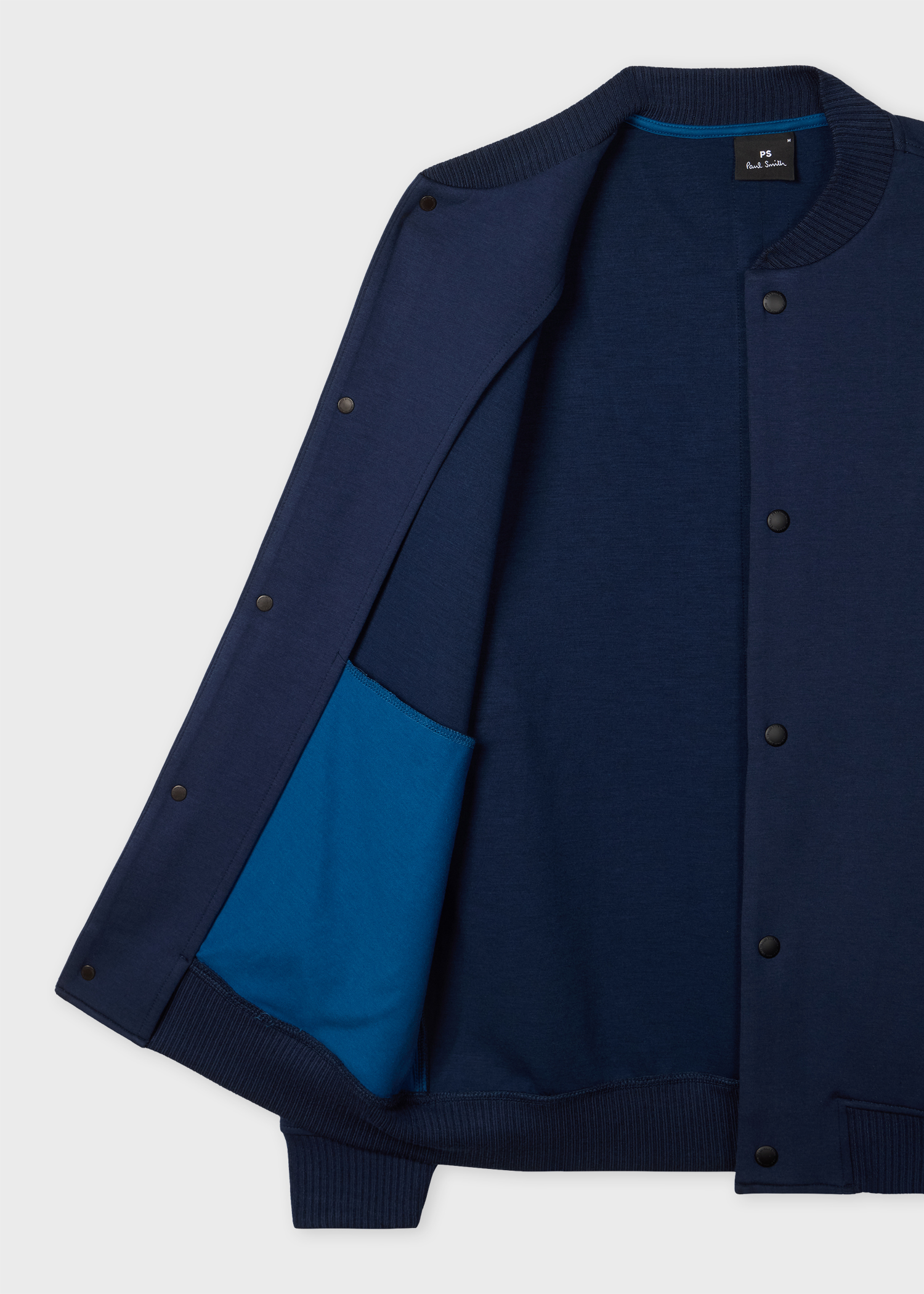 Navy Jersey Bomber Jacket