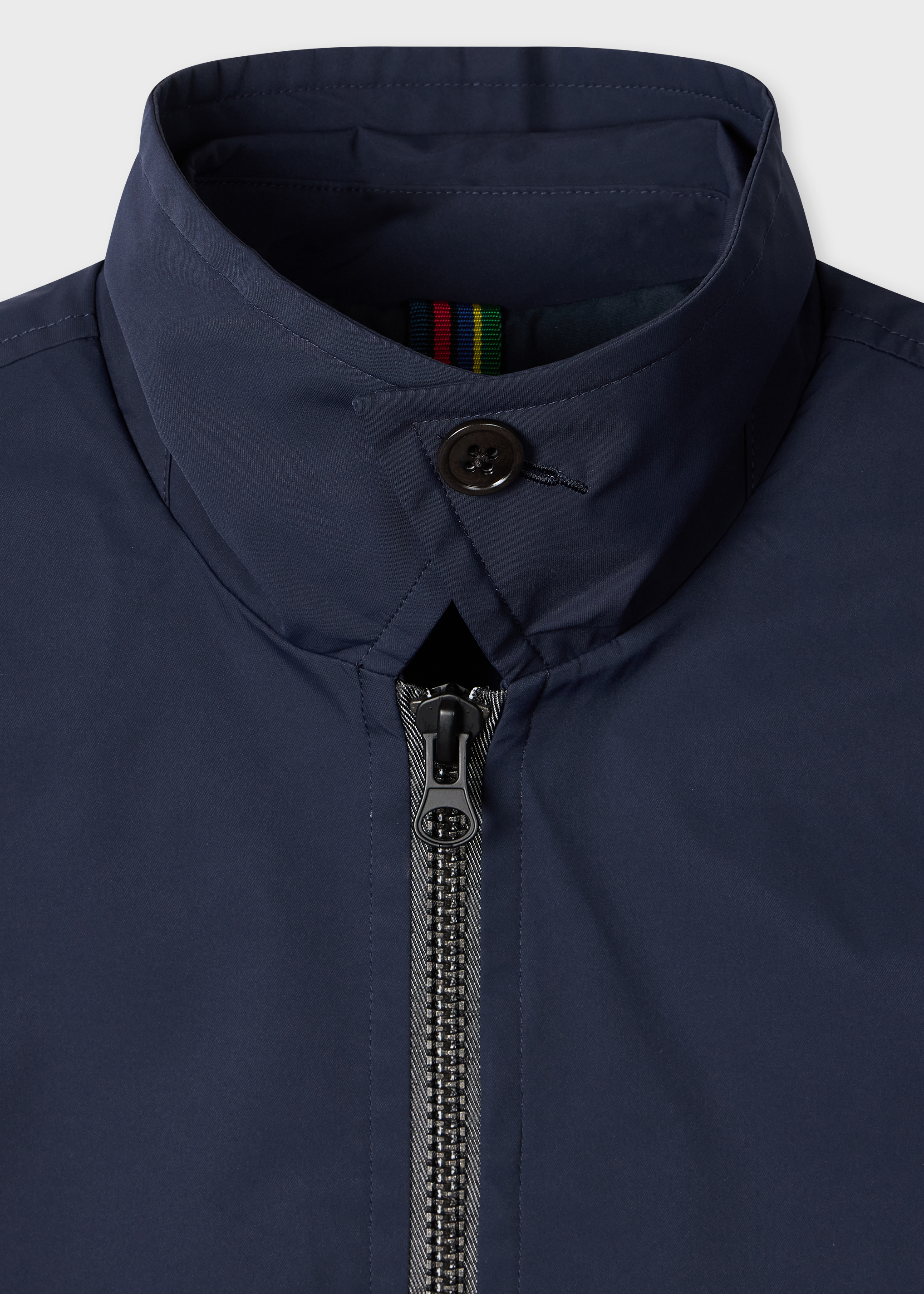 Navy Recycled Polyester Zip Blouson Jacket