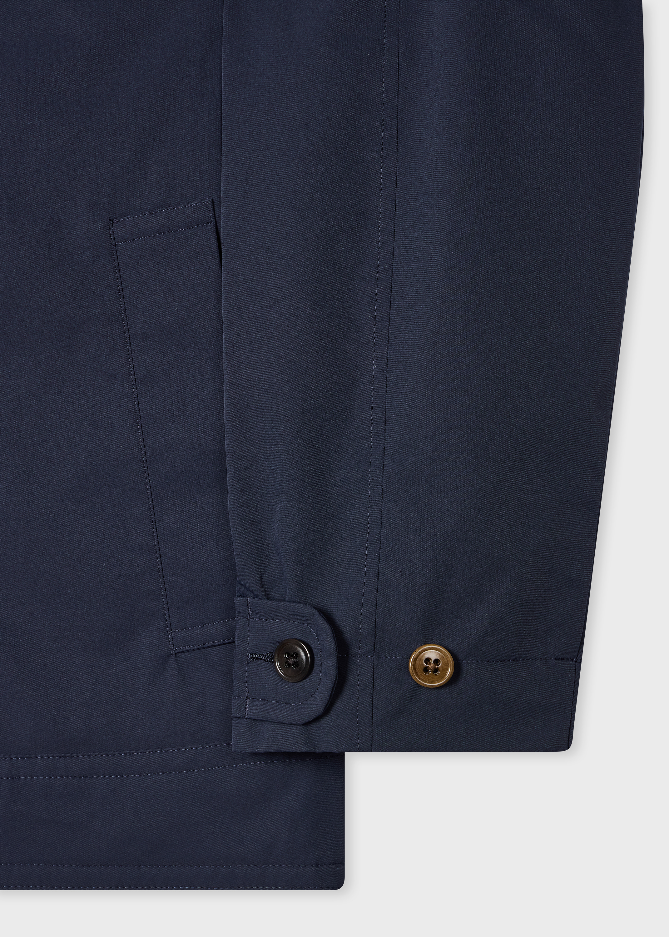 Navy Recycled Polyester Zip Blouson Jacket