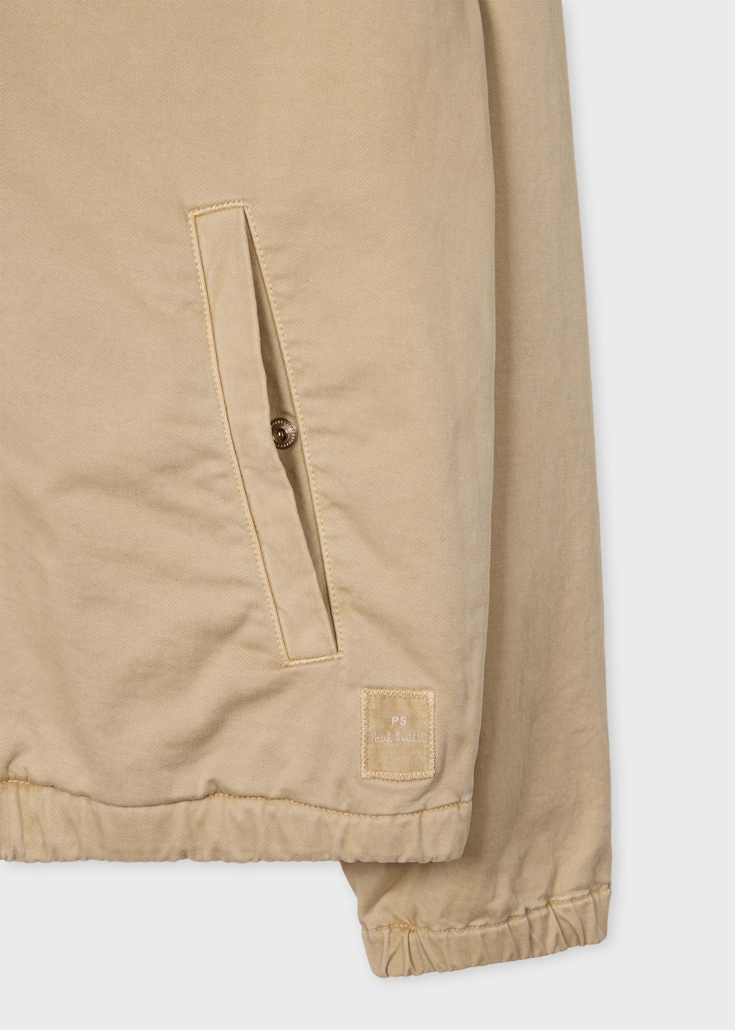 Washed Tan Cotton-Twill Coach Jacket