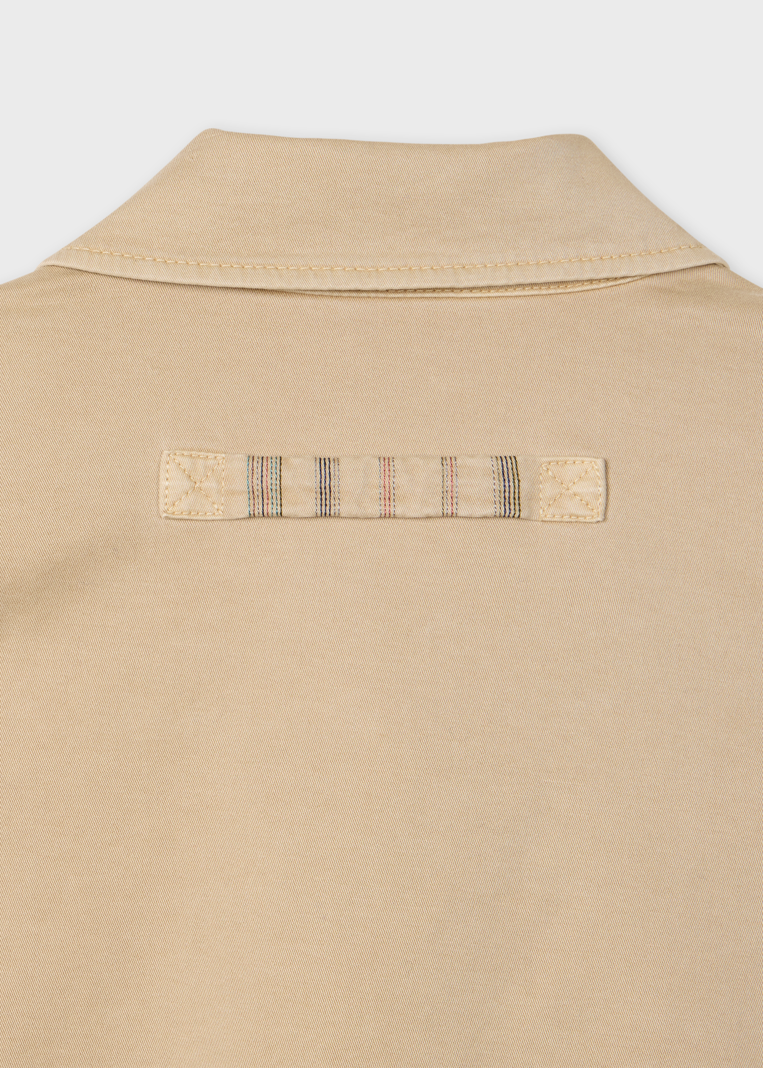 Washed Tan Cotton-Twill Coach Jacket