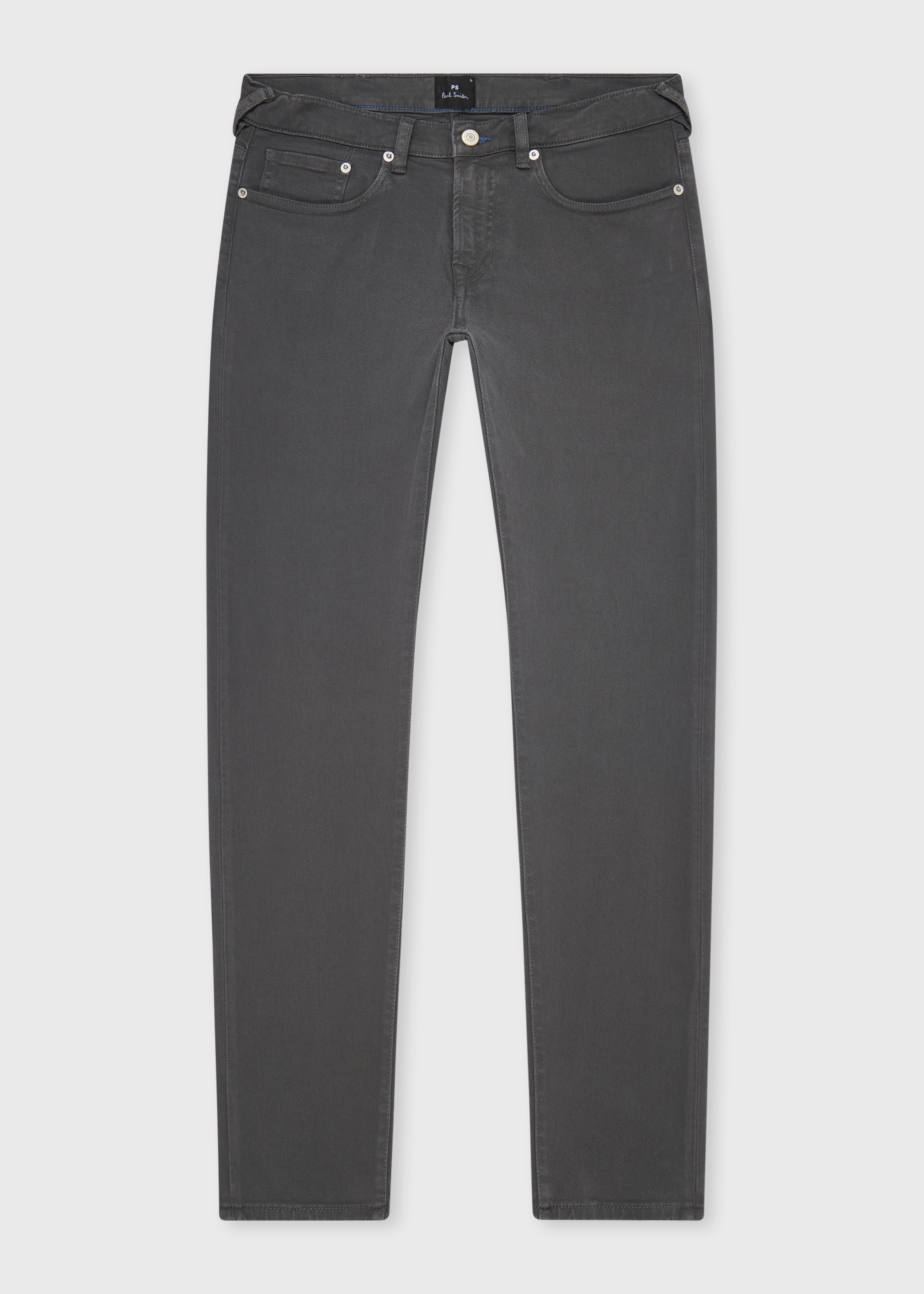 Tapered-Fit Grey Garment-Dyed Organic Cotton-Stretch Jeans