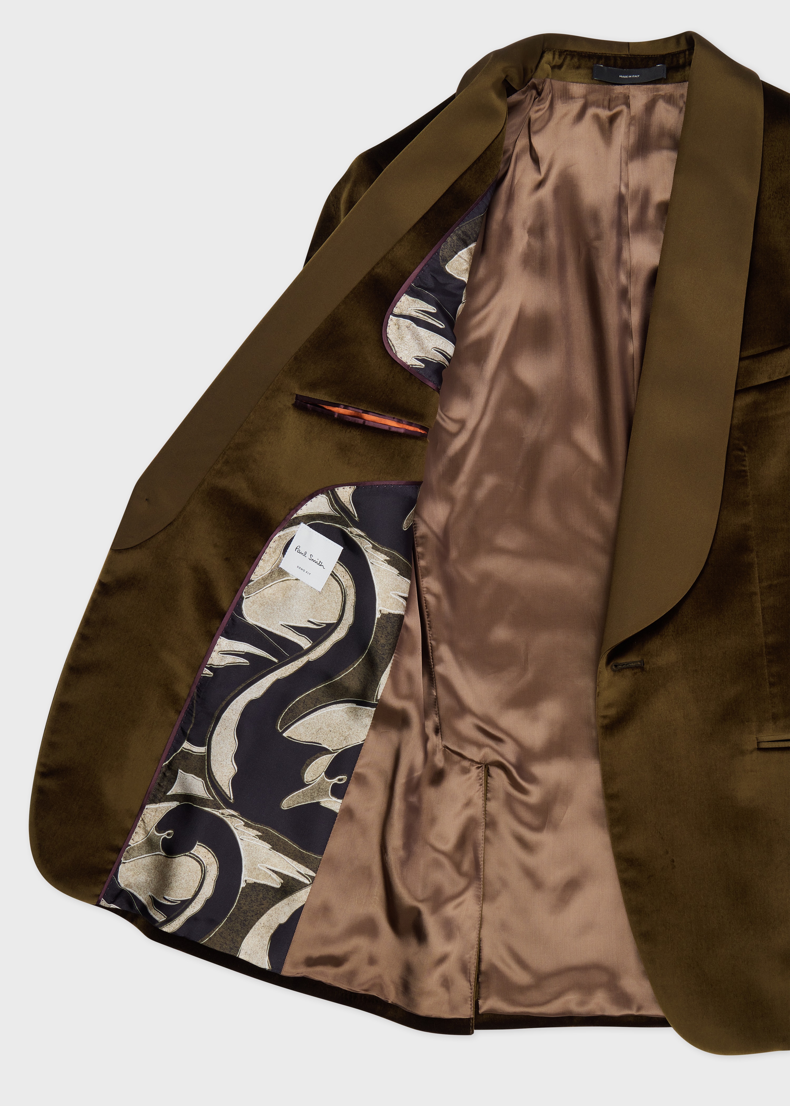 The Soho - Tailored-Fit Khaki Green Velvet Evening Blazer