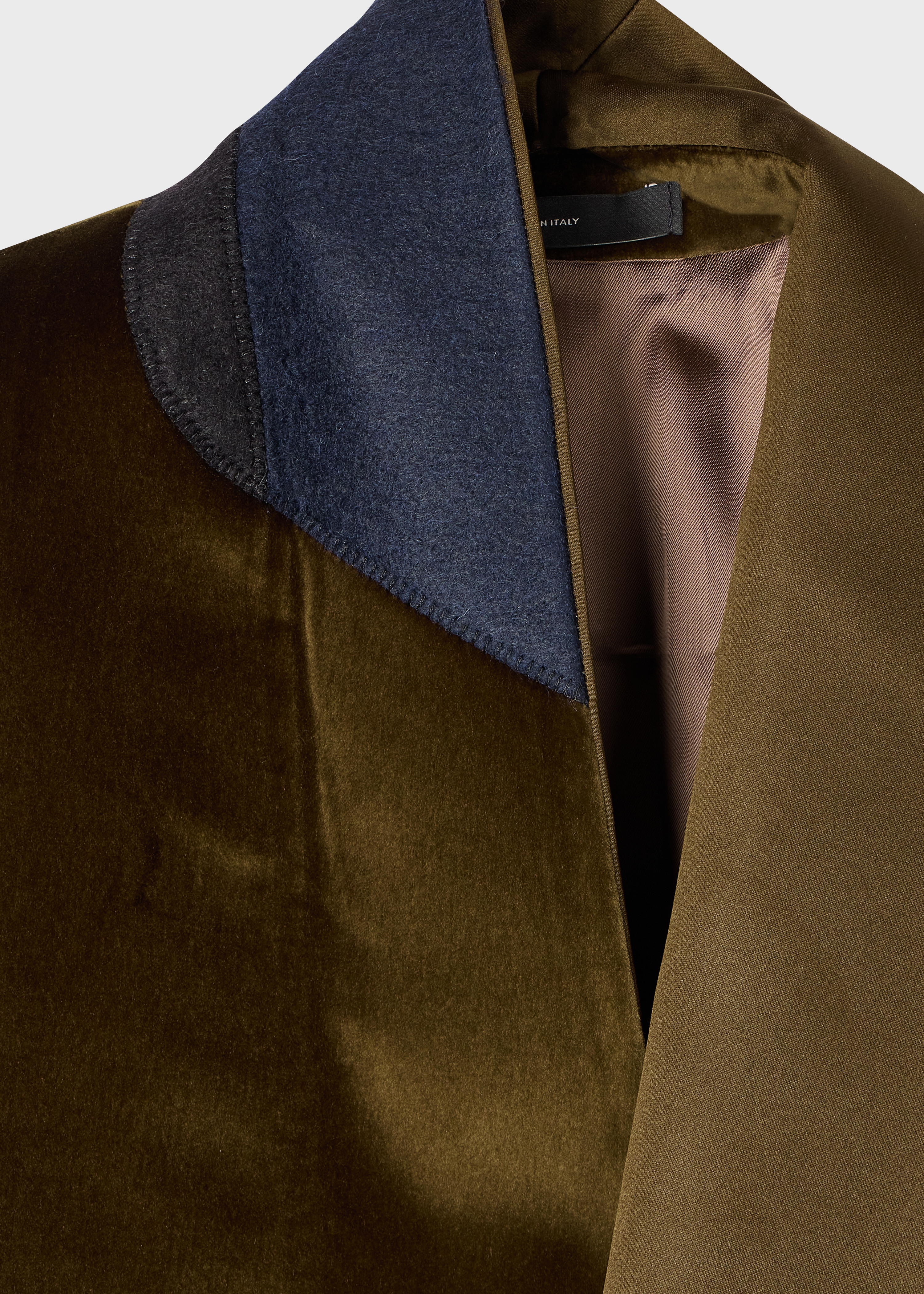 The Soho - Tailored-Fit Khaki Green Velvet Evening Blazer