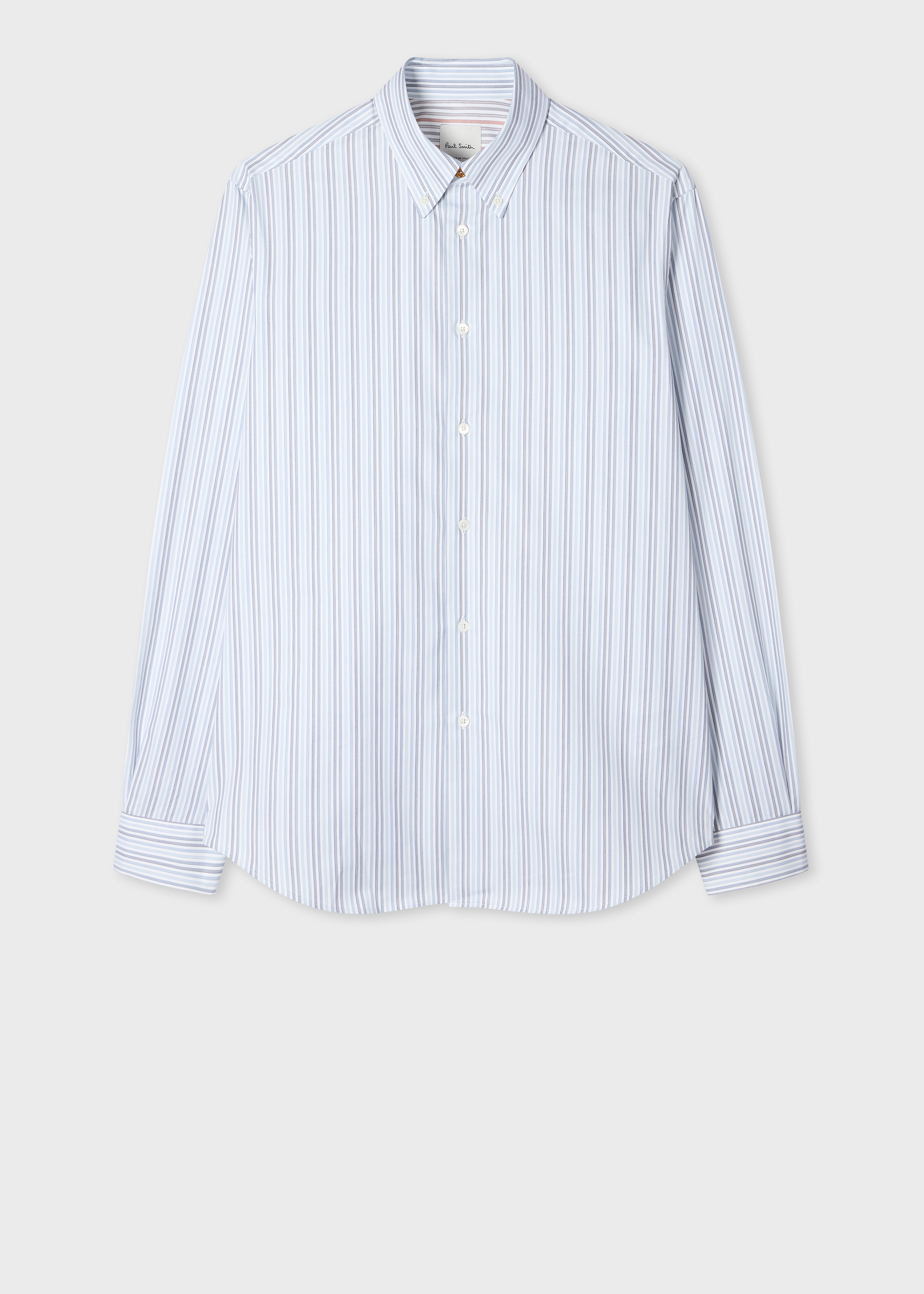 Classic-Fit Blue Stripe Cotton Button-Down Shirt