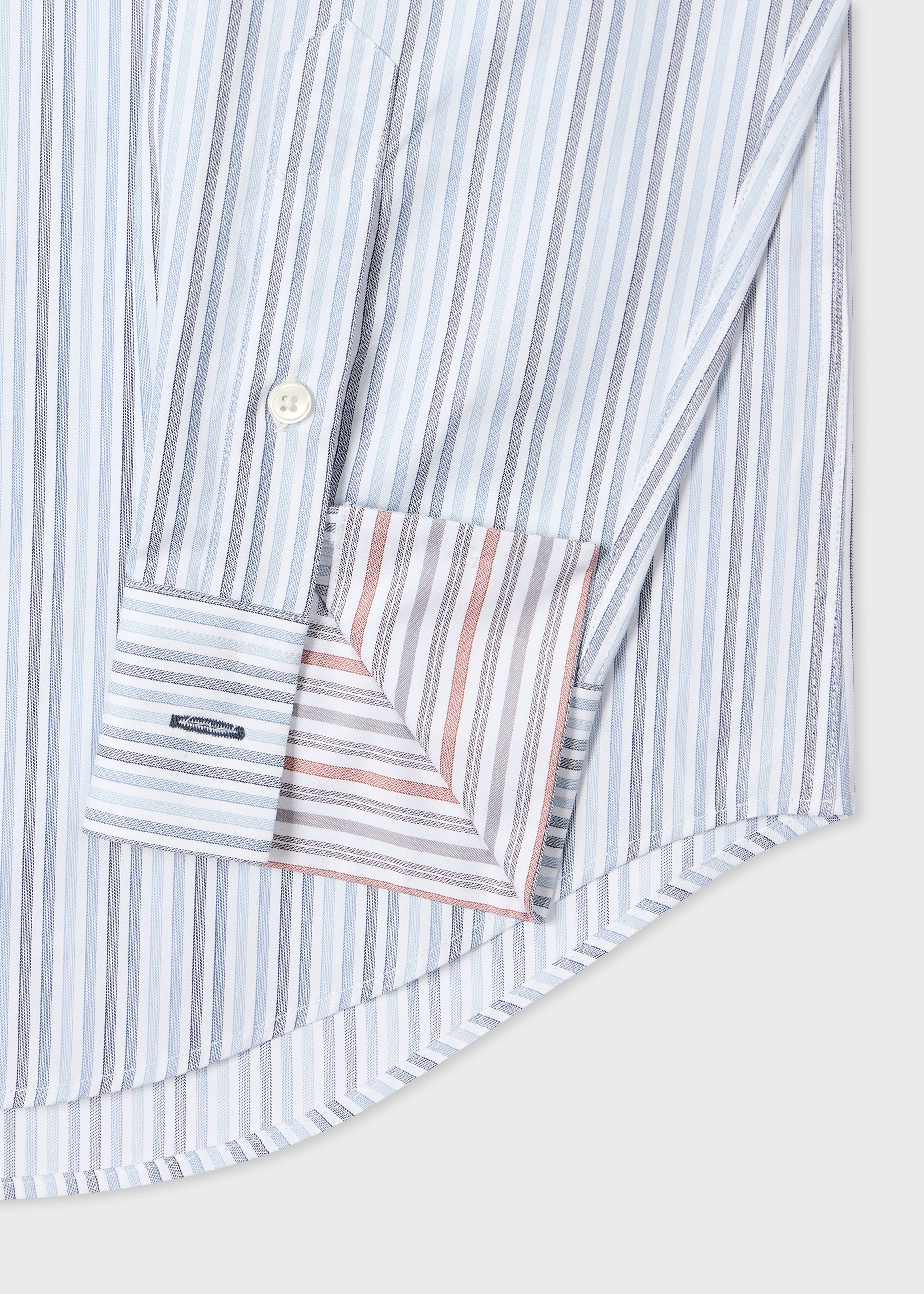 Classic-Fit Blue Stripe Cotton Button-Down Shirt