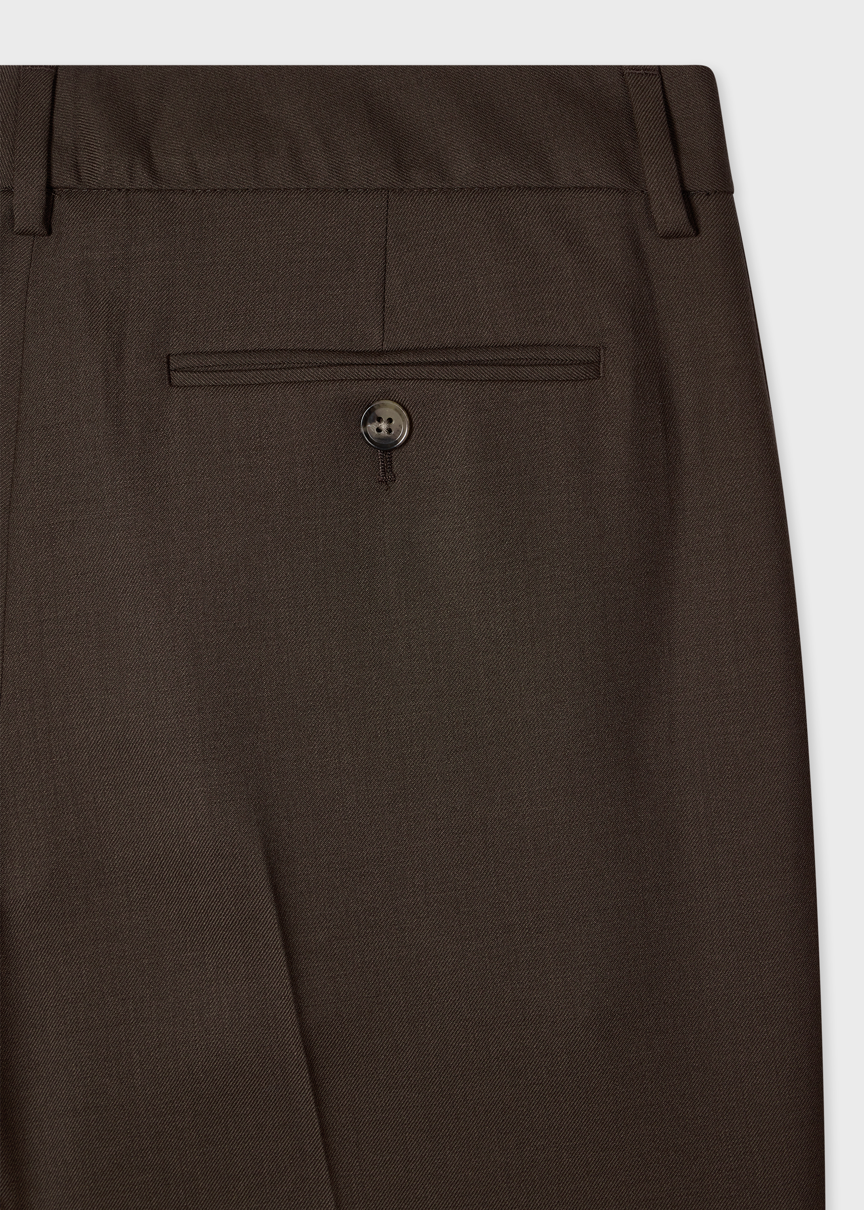 A Suit To Travel In - Women's Brown Slim-Fit Wool Trousers