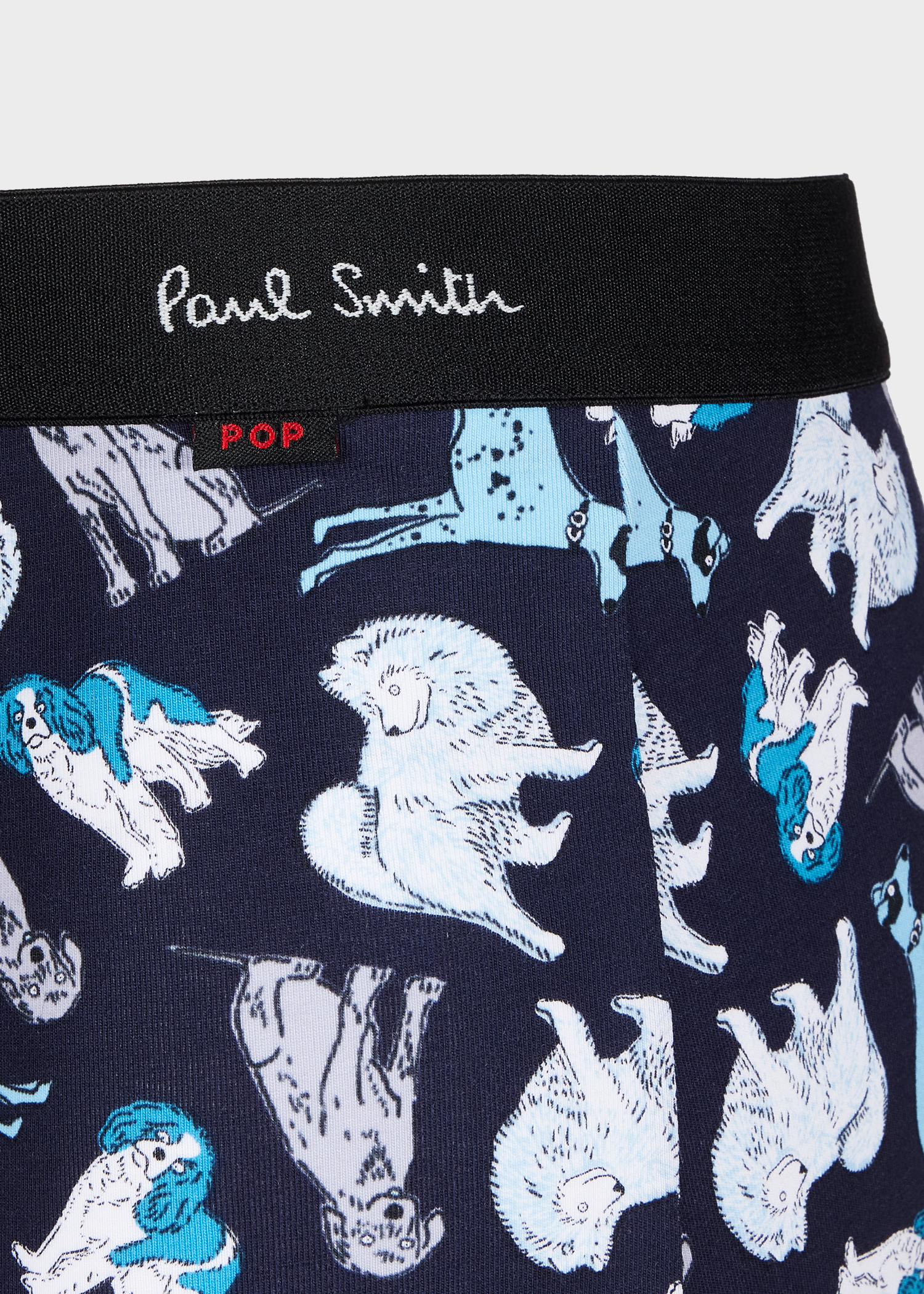 Navy 'Dogs' Print Boxer Briefs