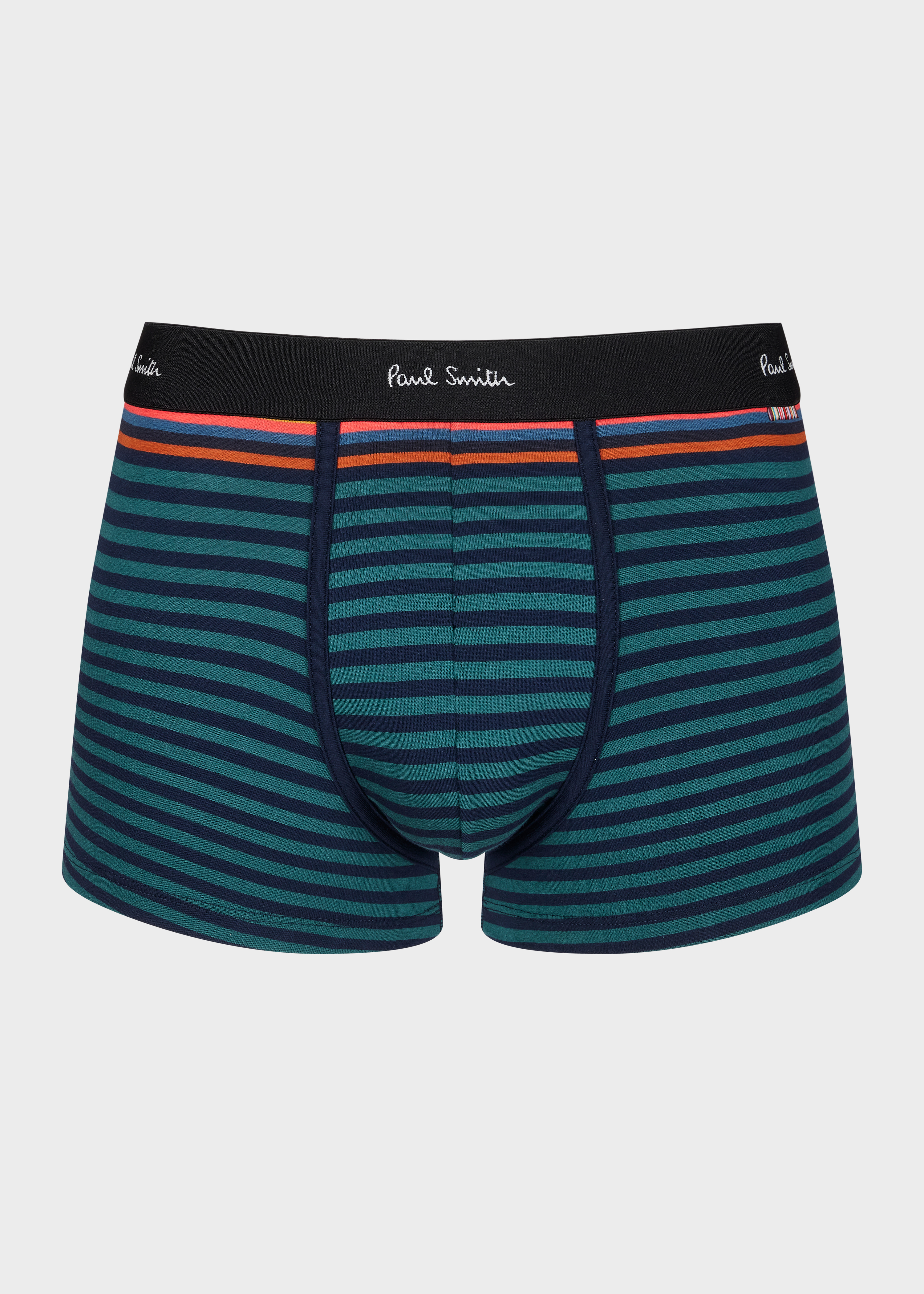 Teal and Navy Stripe Boxer Briefs