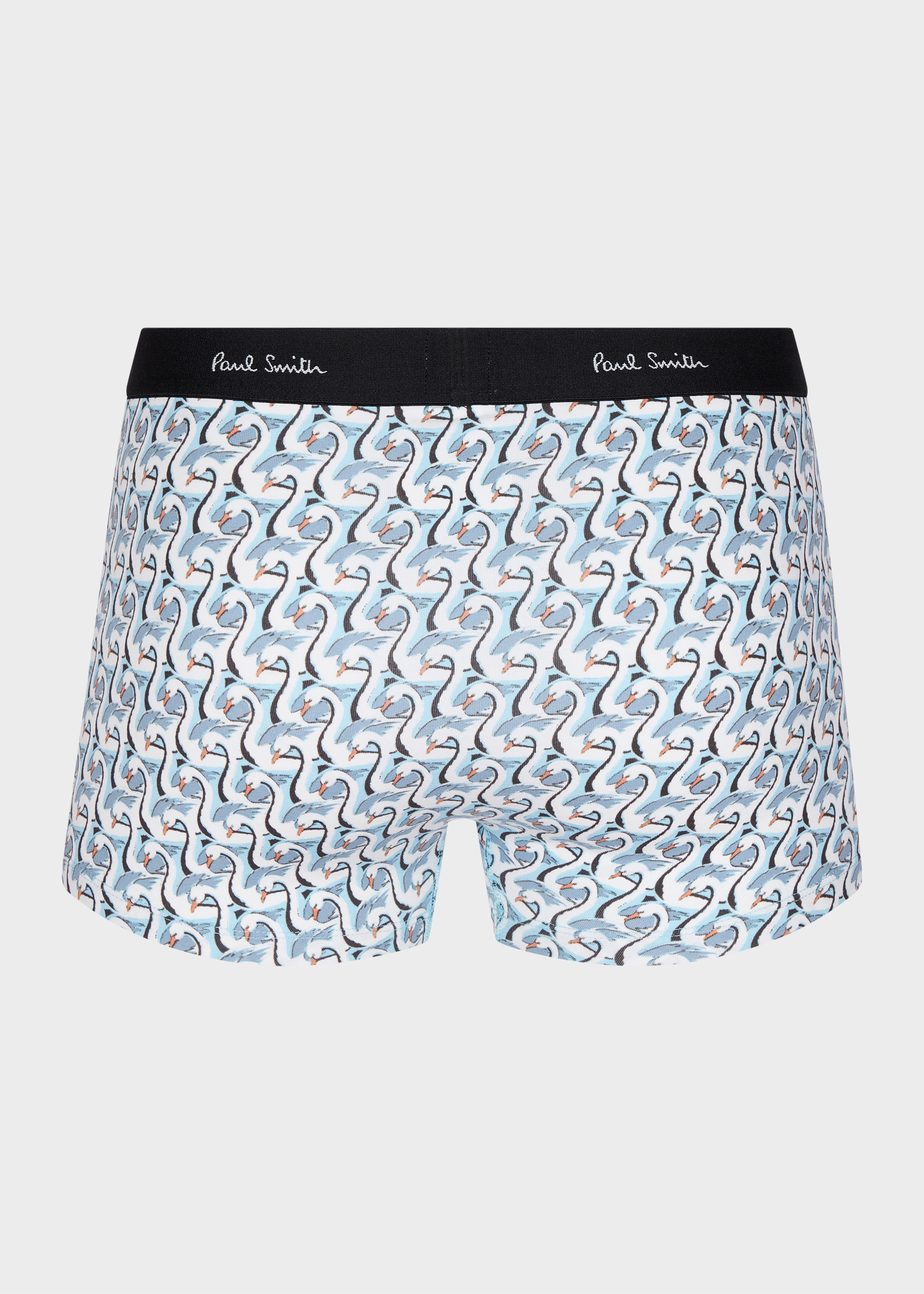 Light Blue 'Swan' Print Boxer Briefs