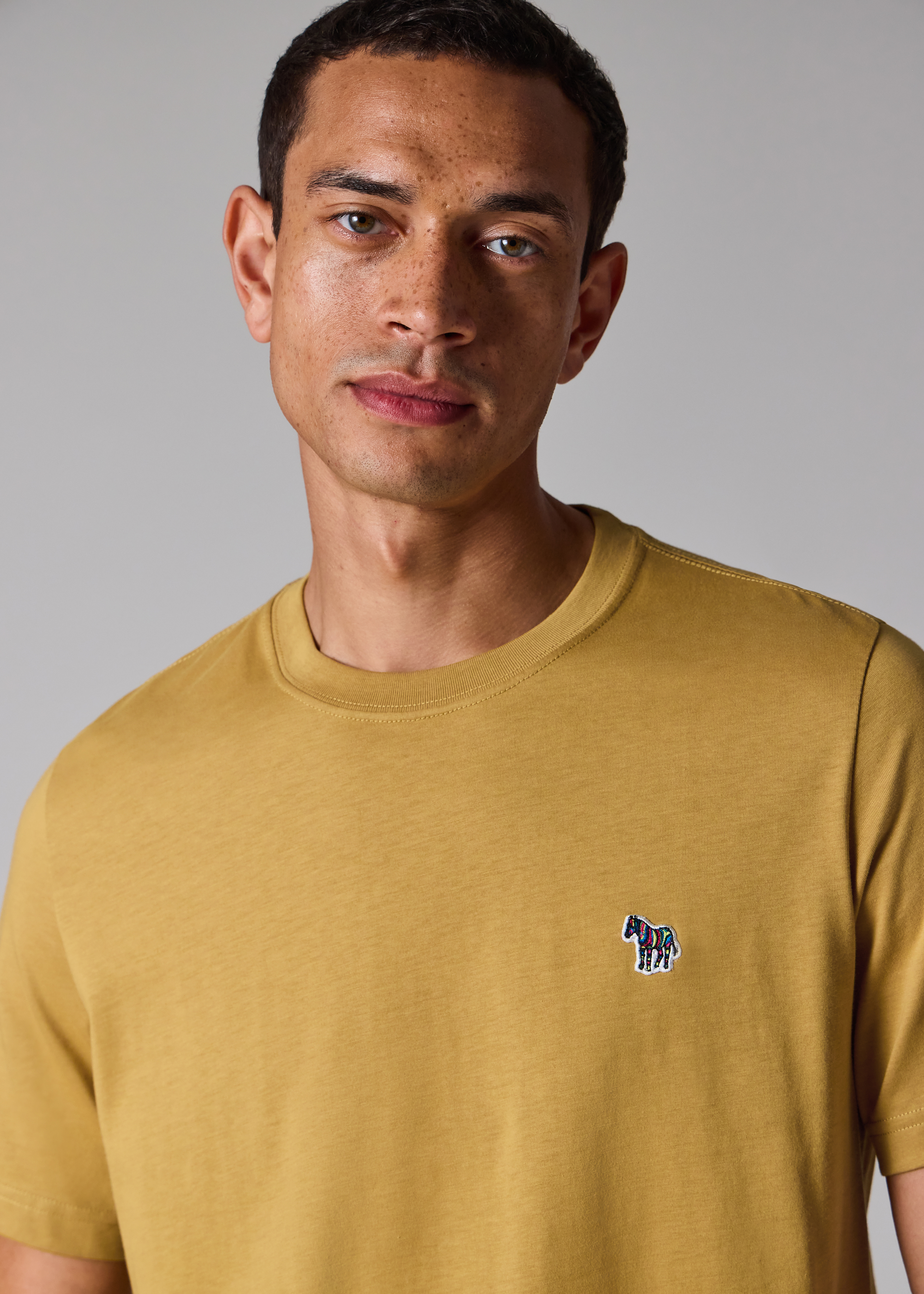 Yellow Organic Cotton Zebra Logo T-Shirt