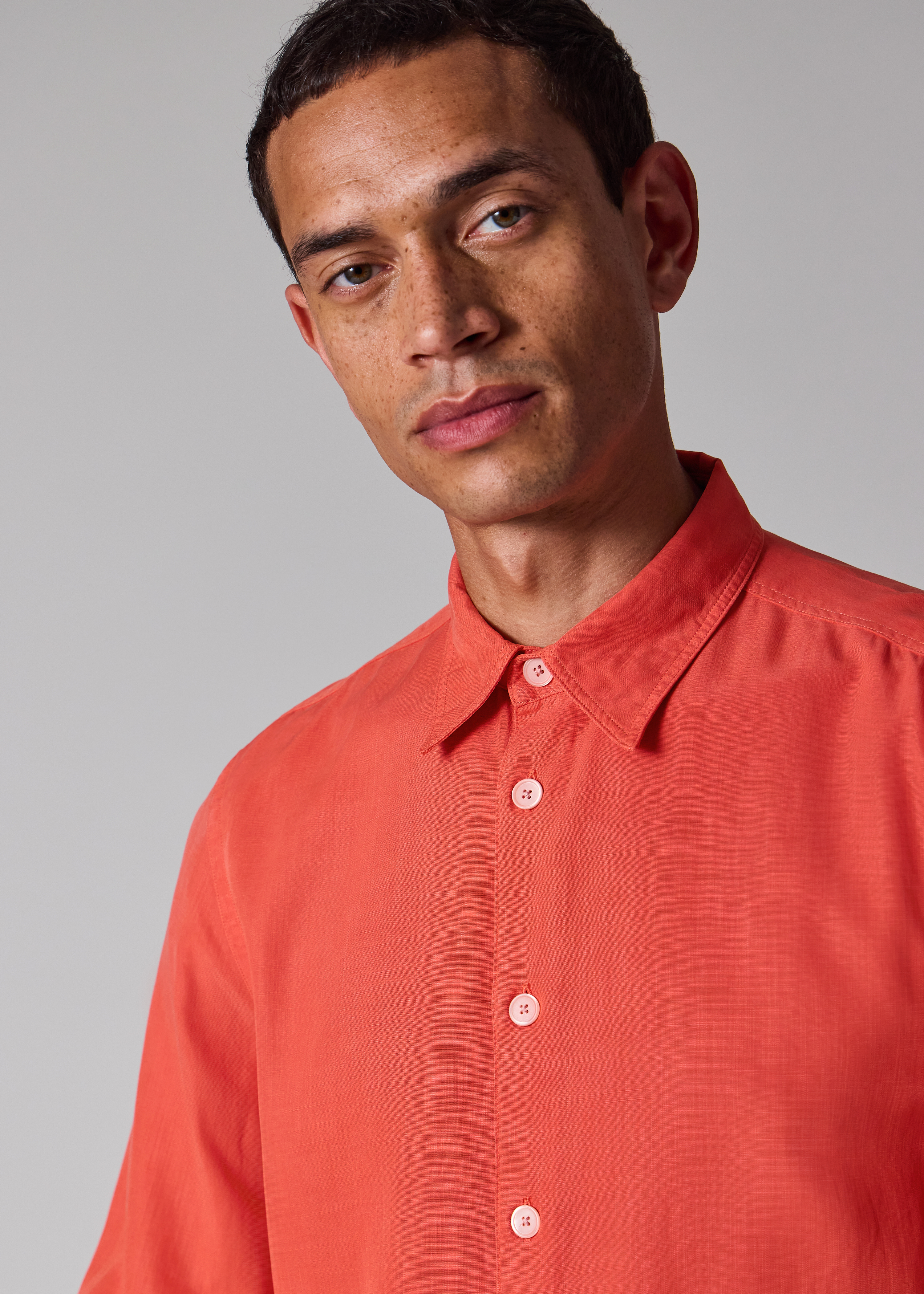 Coral Lyocell-Cotton Shirt