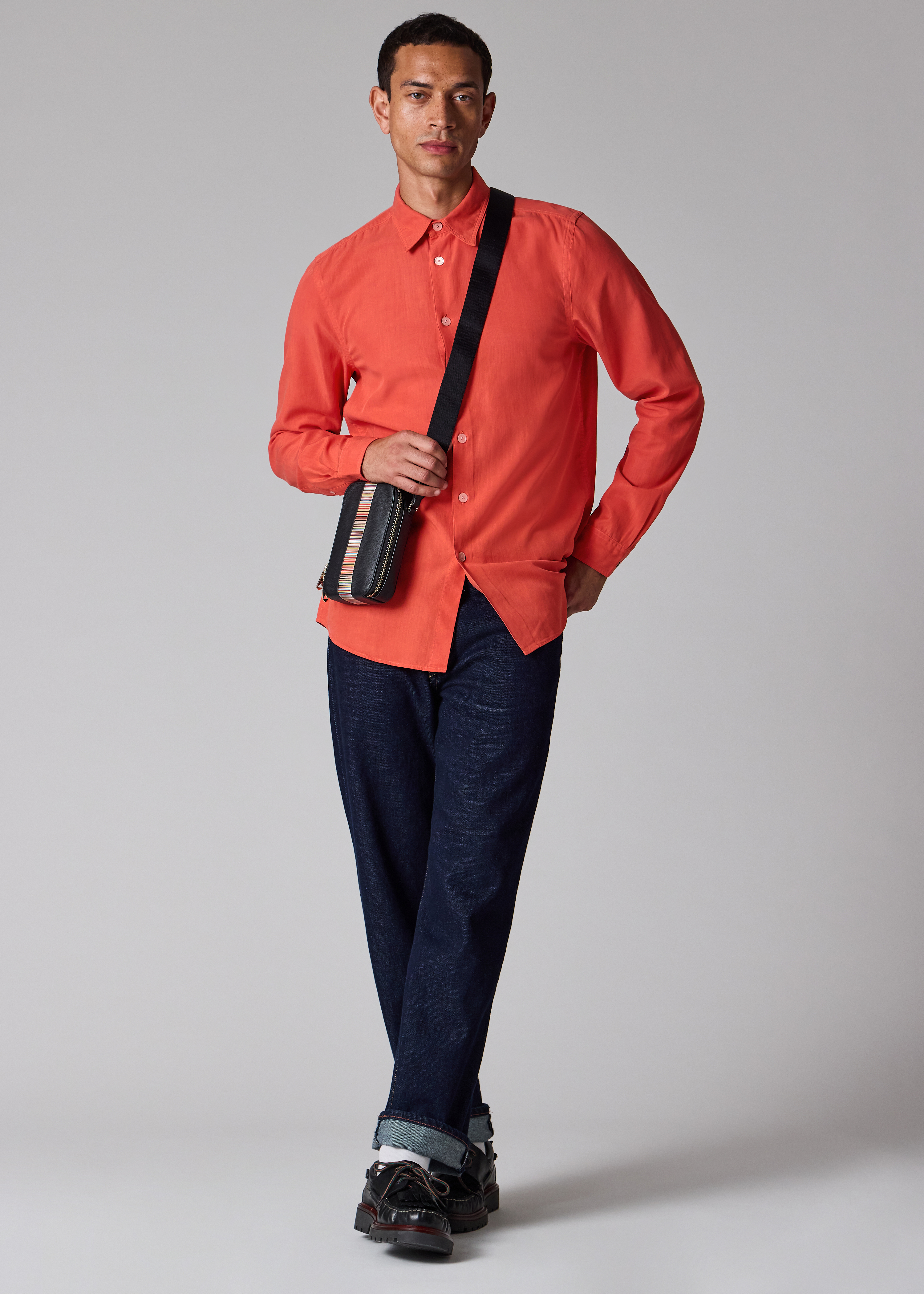 Coral Lyocell-Cotton Shirt