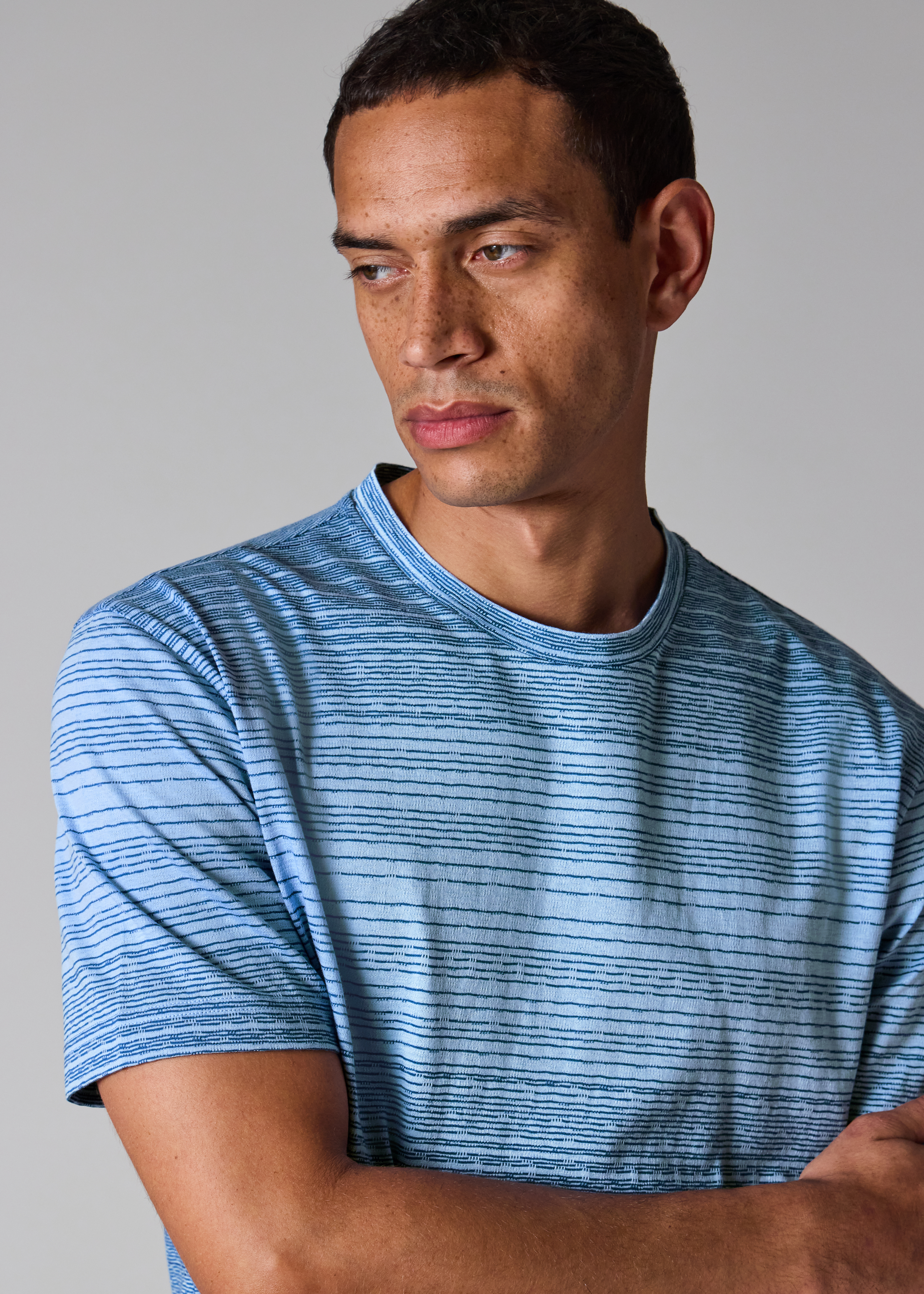 Blue Gradient Stripe T-Shirt