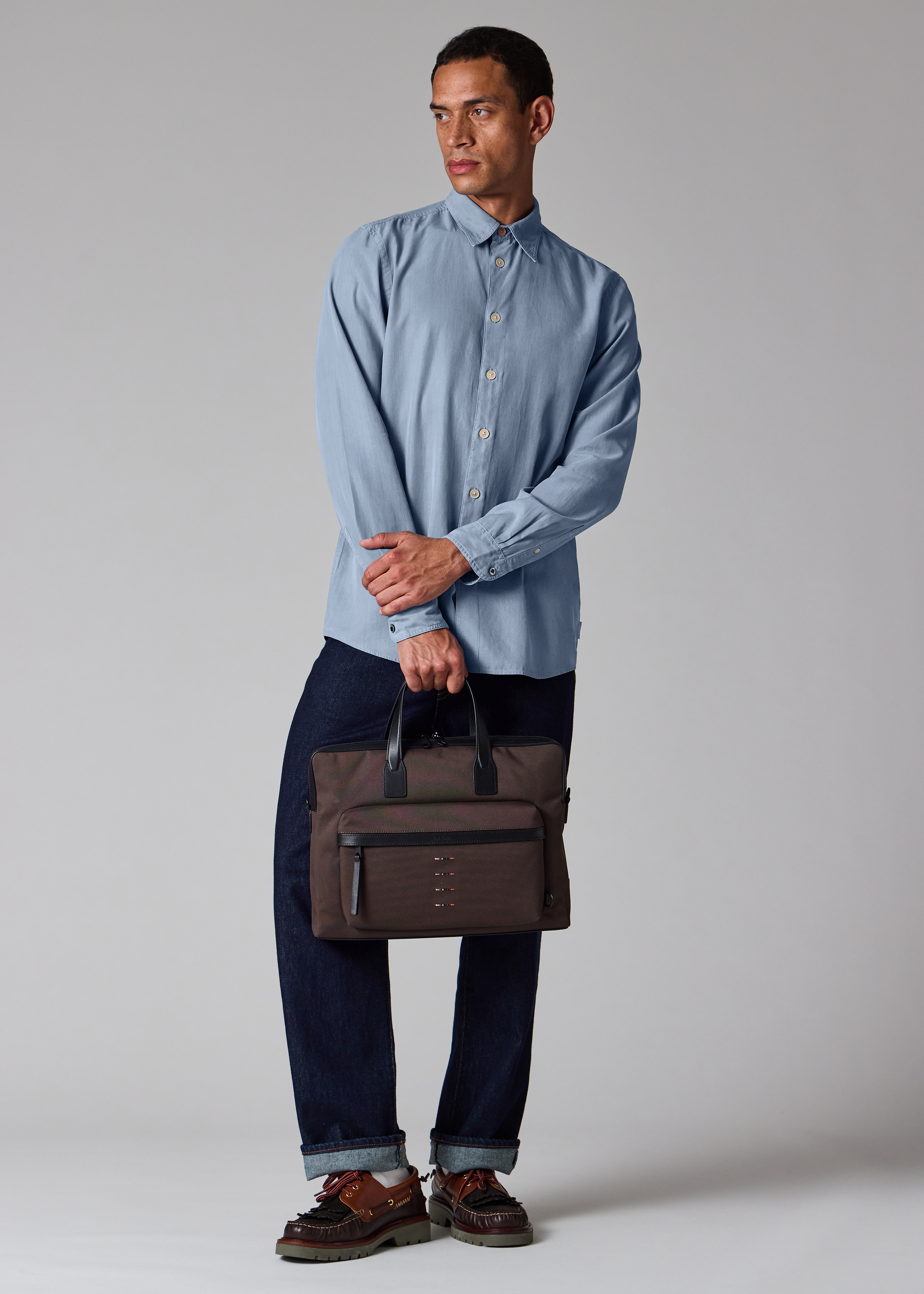 Light Blue Lyocell-Cotton Shirt