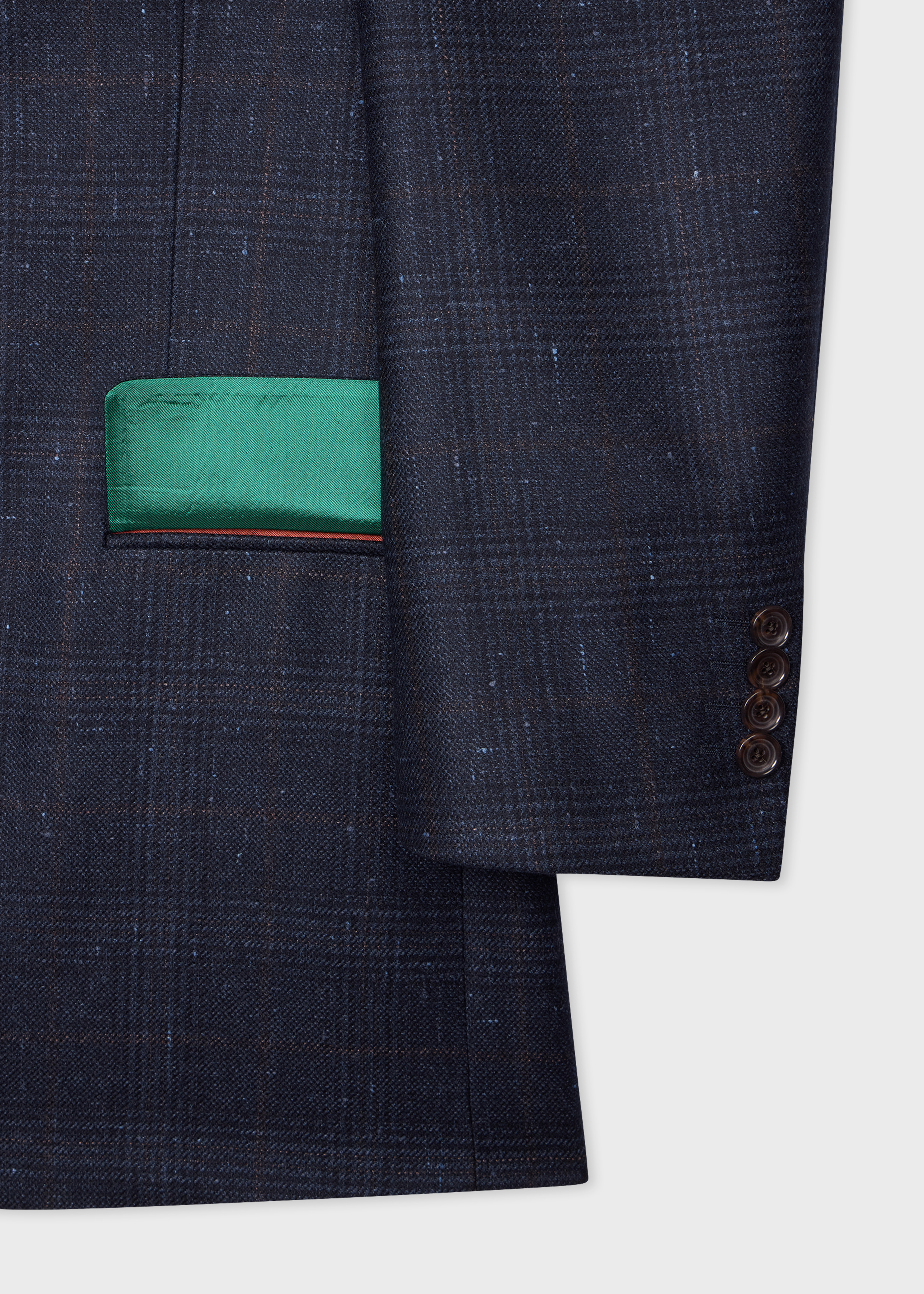 Navy Check 'Silk Air' Blazer