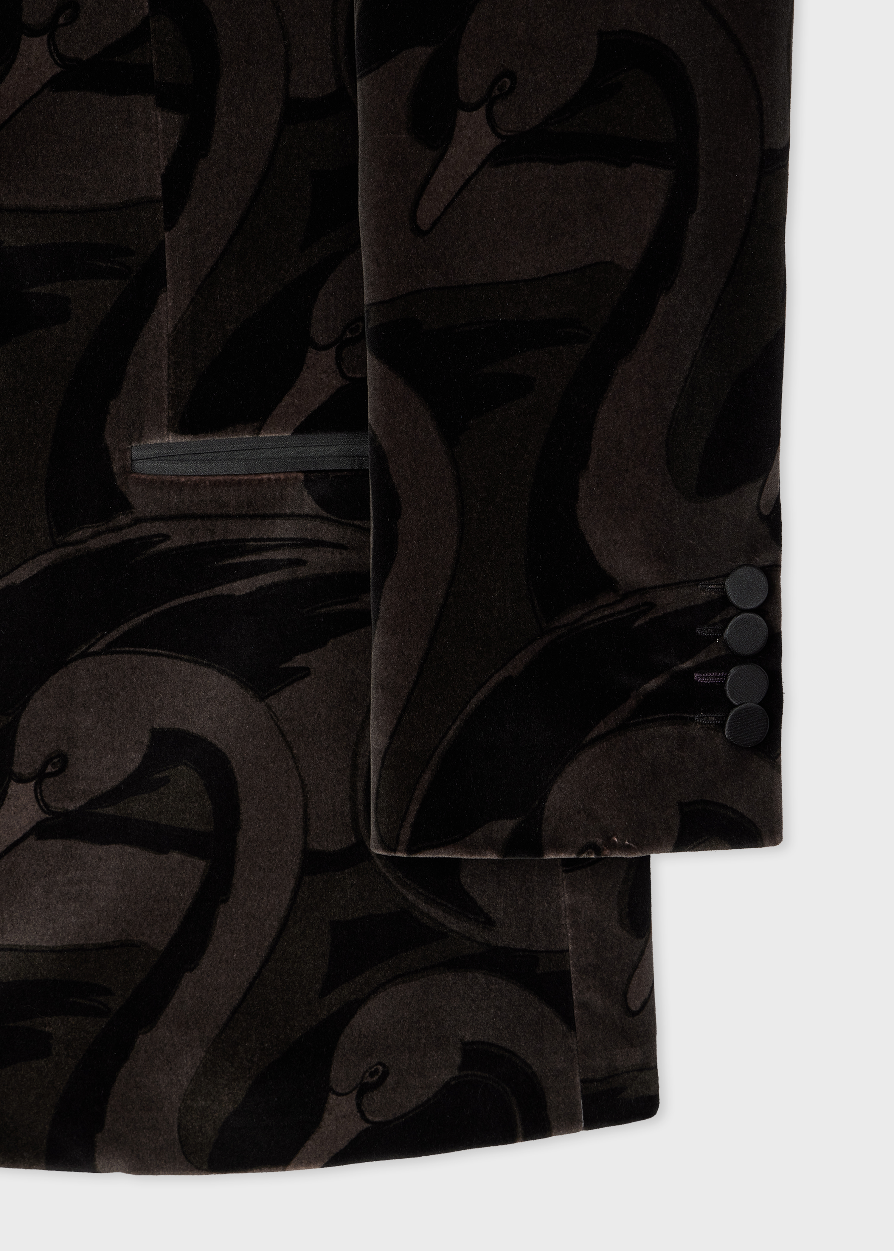 The Soho - Tailored-Fit Black 'Swan' Velvet Evening Blazer