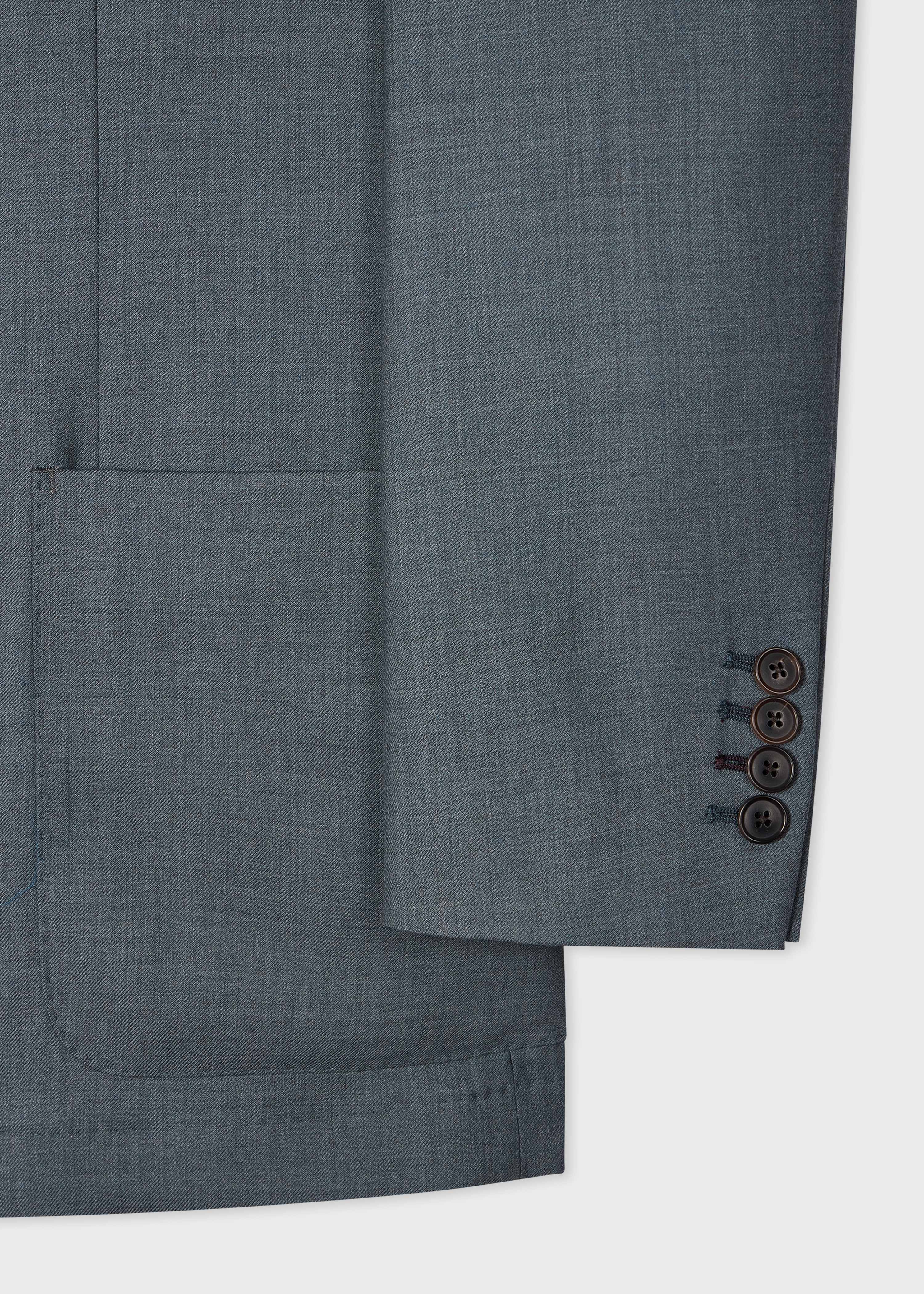 A Suit To Travel In - Blue Marl Double-Breasted Wool Blazer