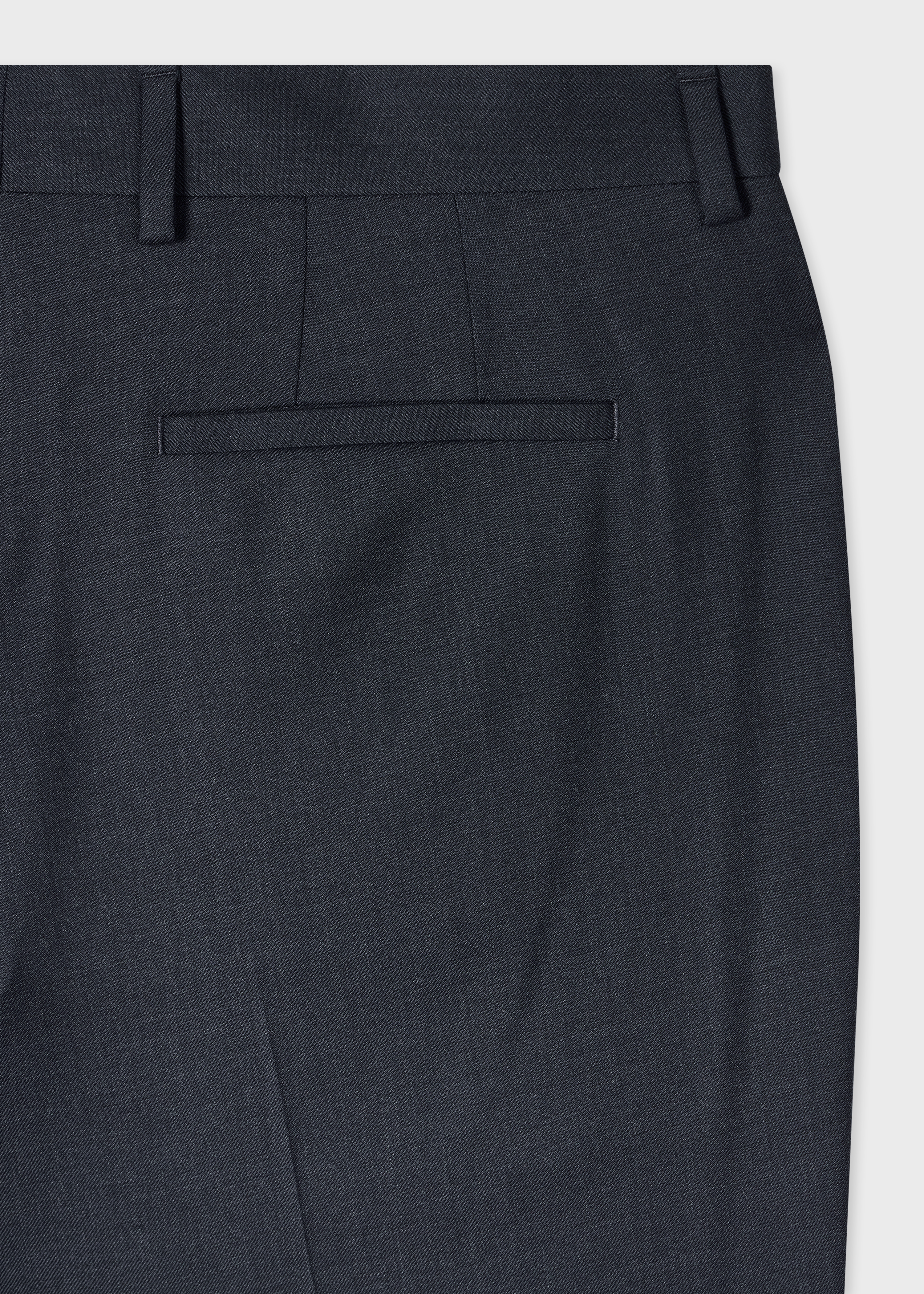 A Suit To Travel In - Dark Blue Marl Wool Trousers