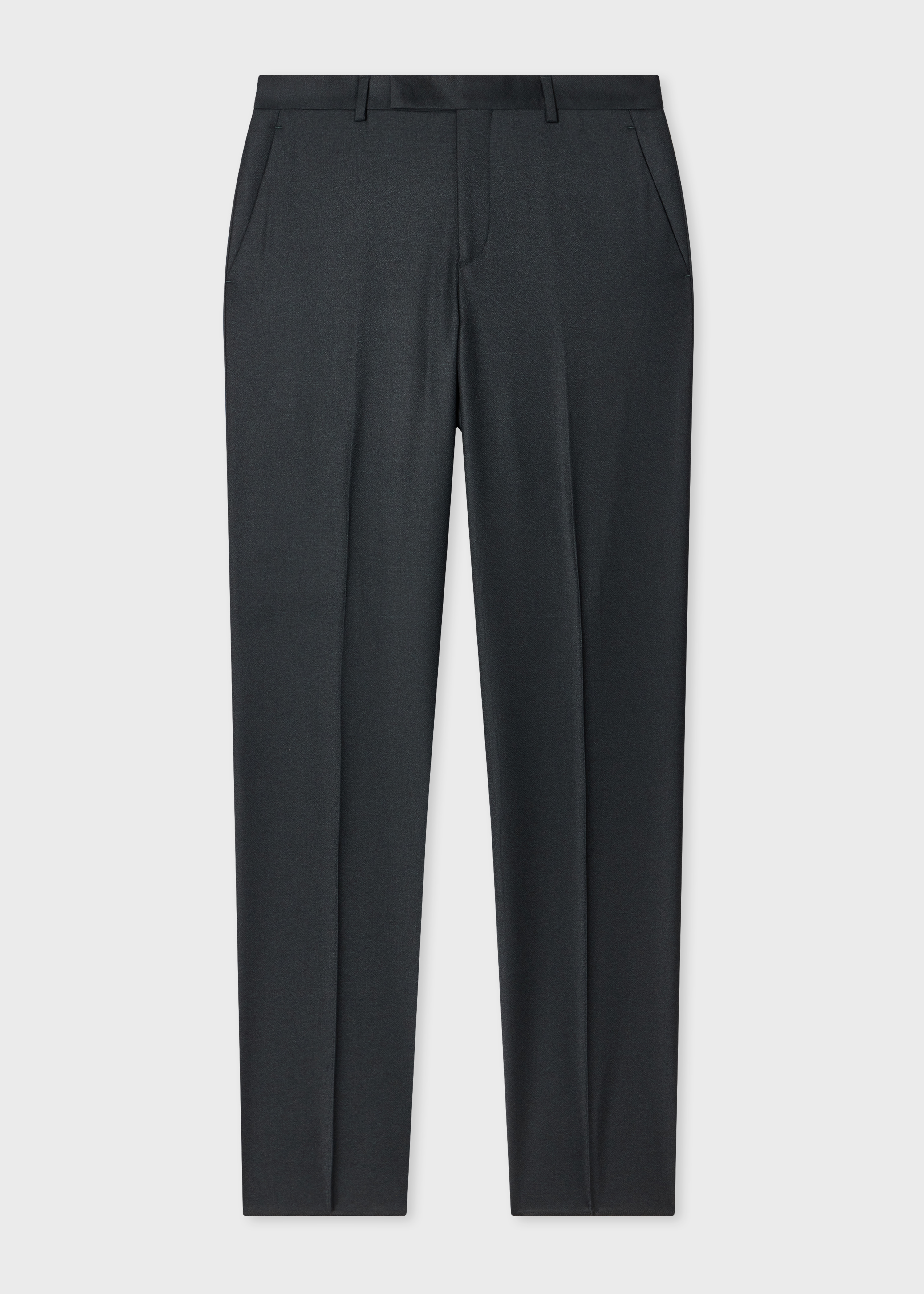 Dark Petrol Overdyed Wool-Cashmere Flannel Trousers