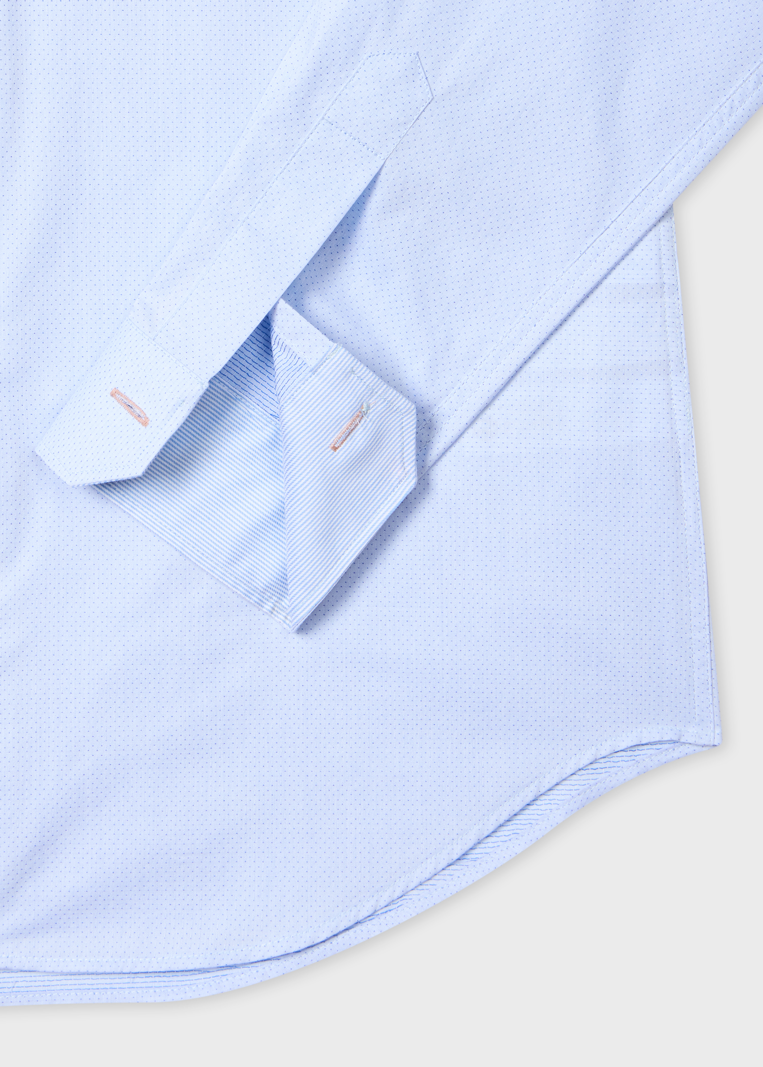 Super Slim-Fit Sky Blue Pin-Dot Easy Care Shirt