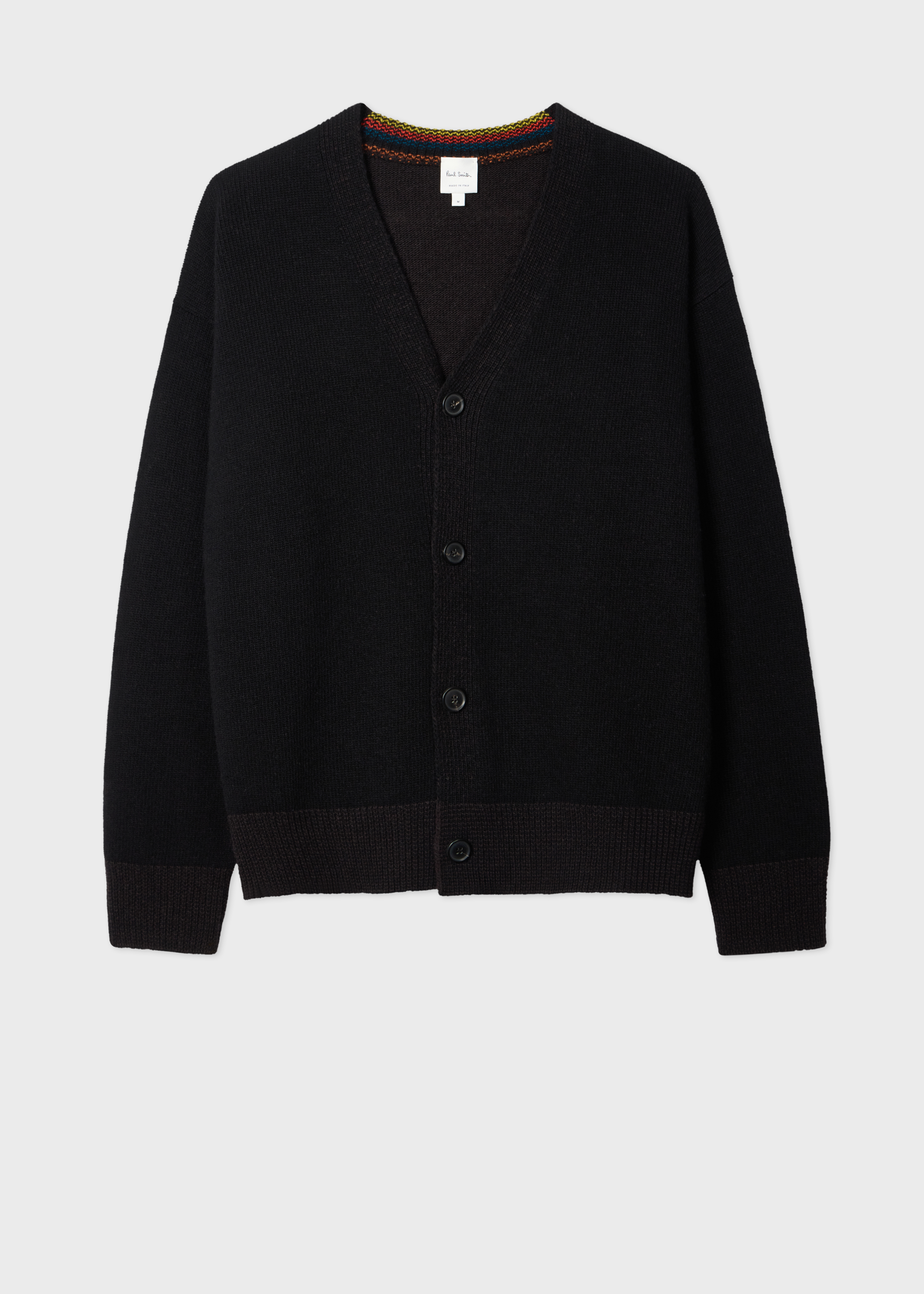 Black Lambswool Cardigan