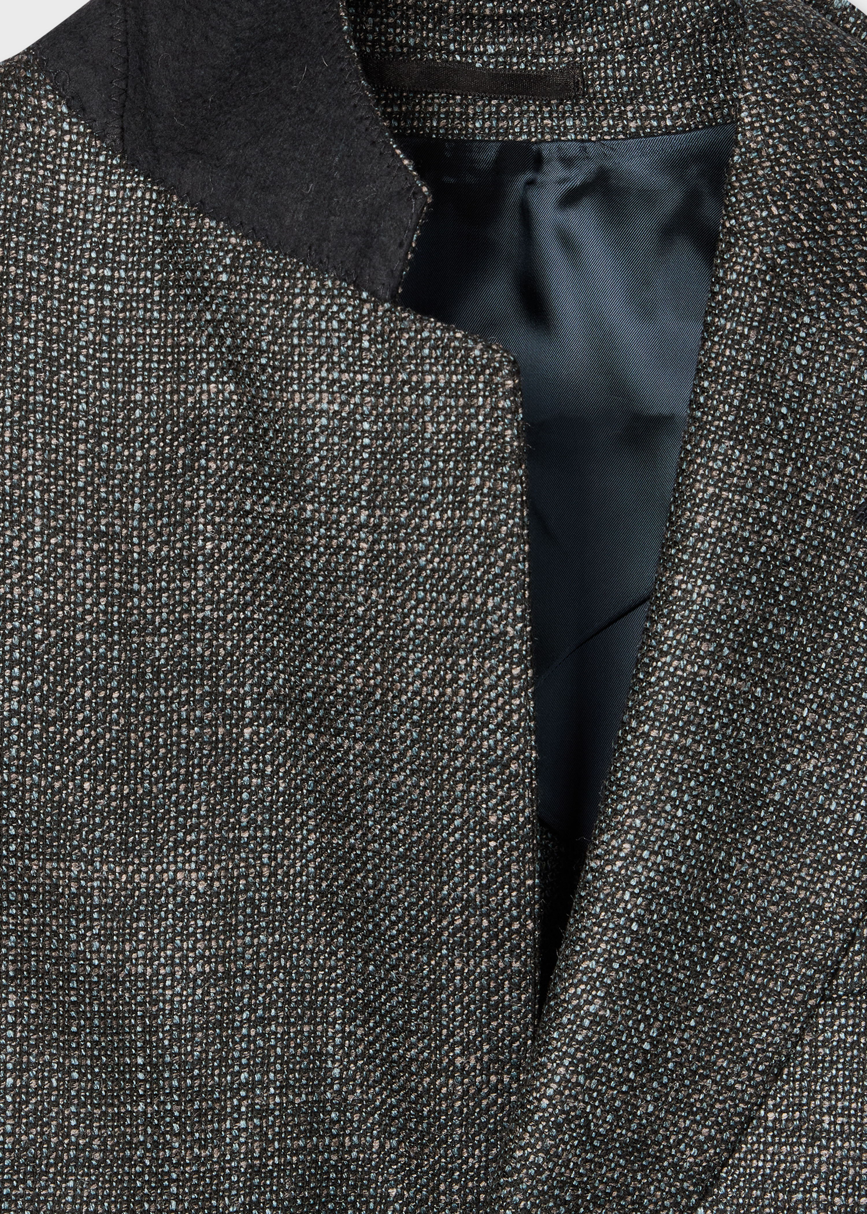 Grey Wool-Silk Buggy-Lined Blazer