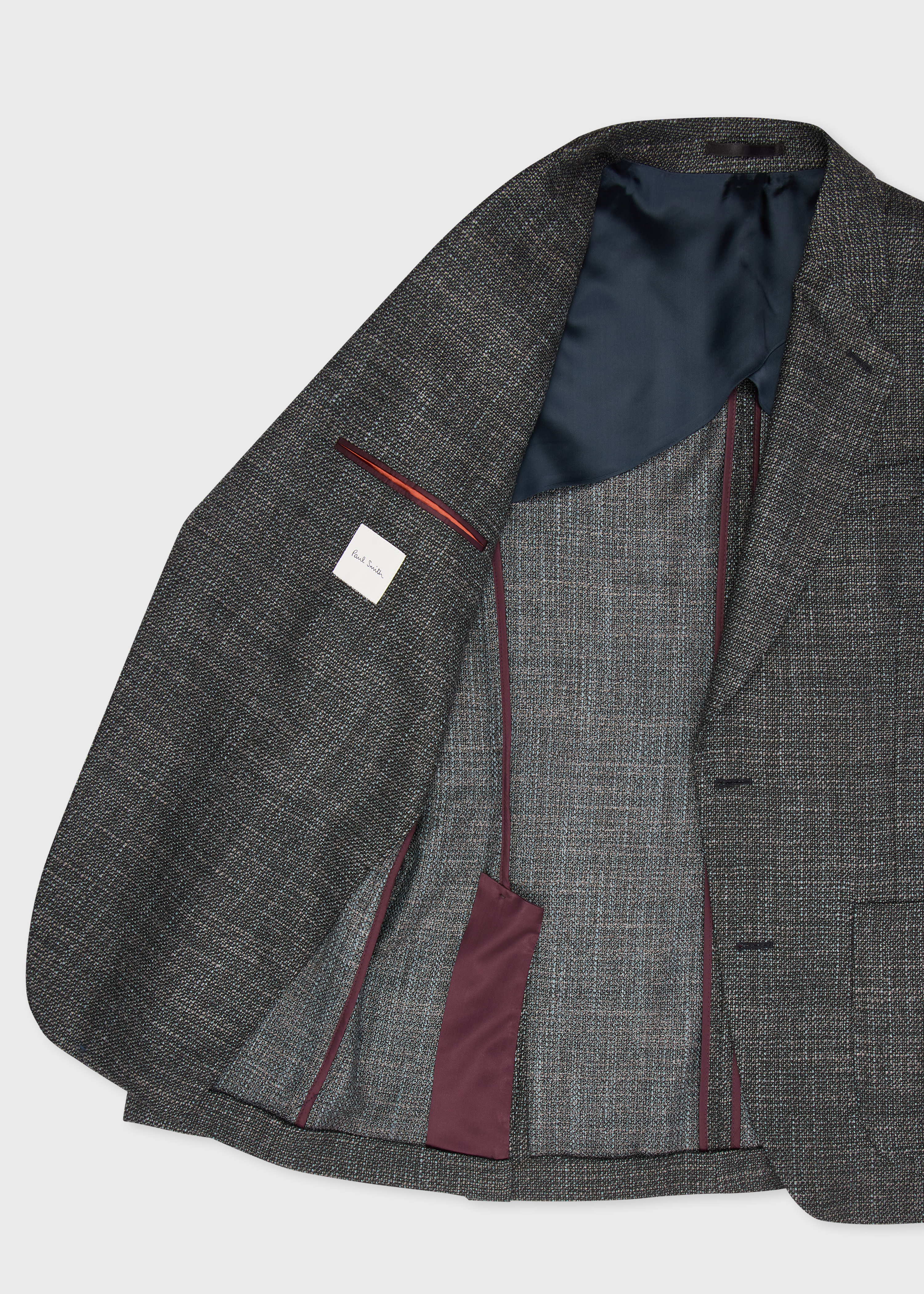 Grey Wool-Silk Buggy-Lined Blazer