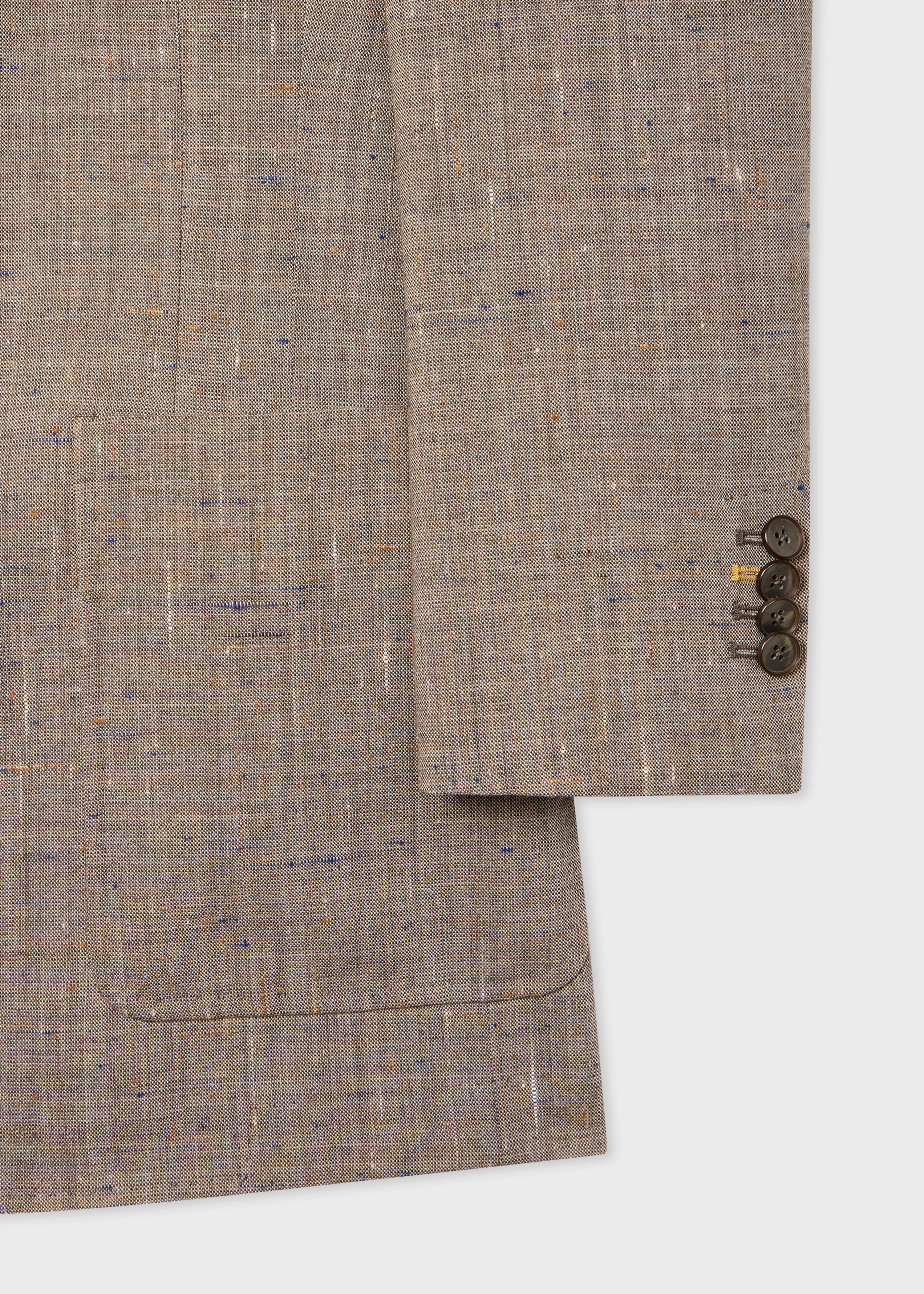 Women's Unlined Brown Flecked Wool-Viscose Blazer