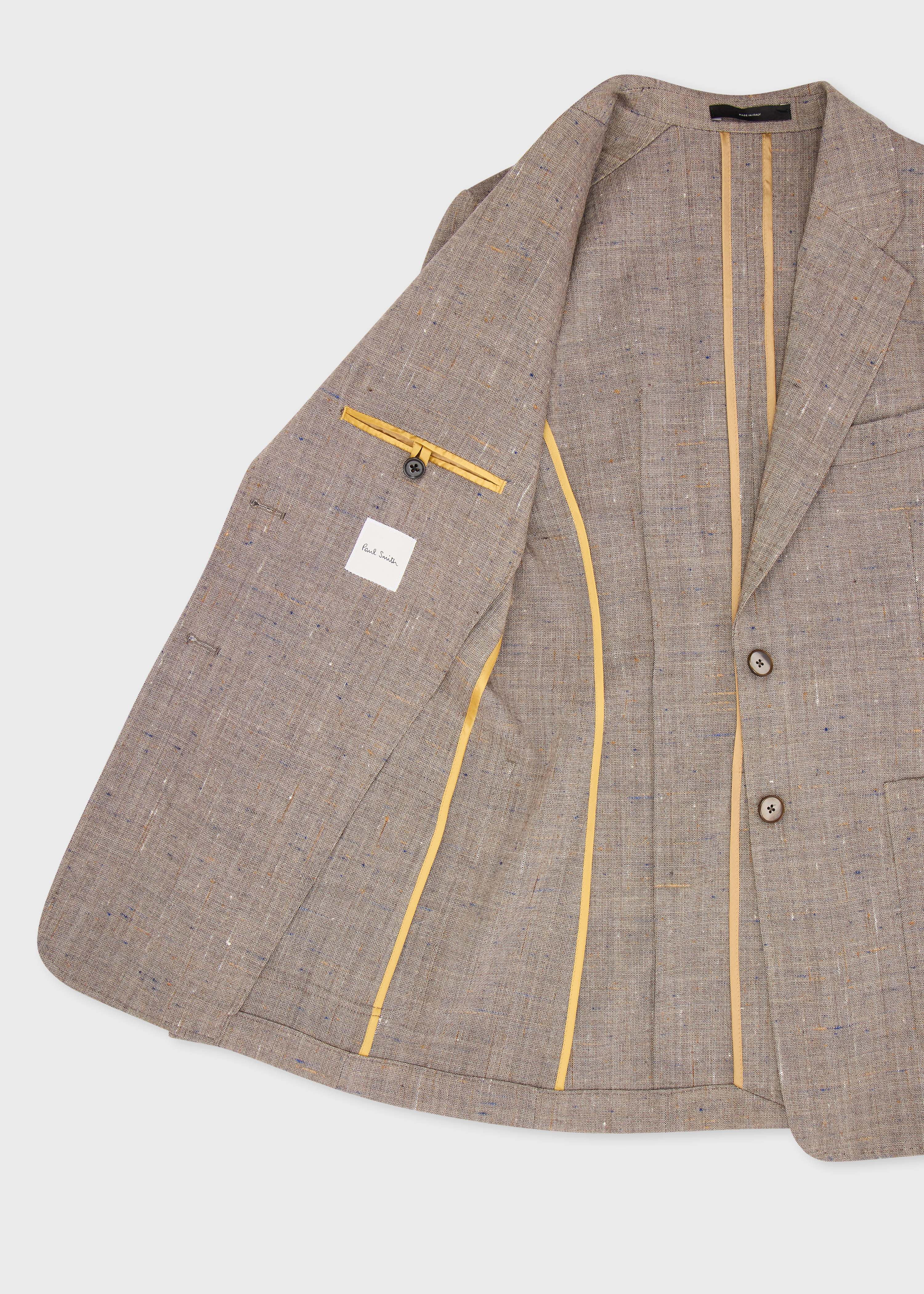 Women's Unlined Brown Flecked Wool-Viscose Blazer