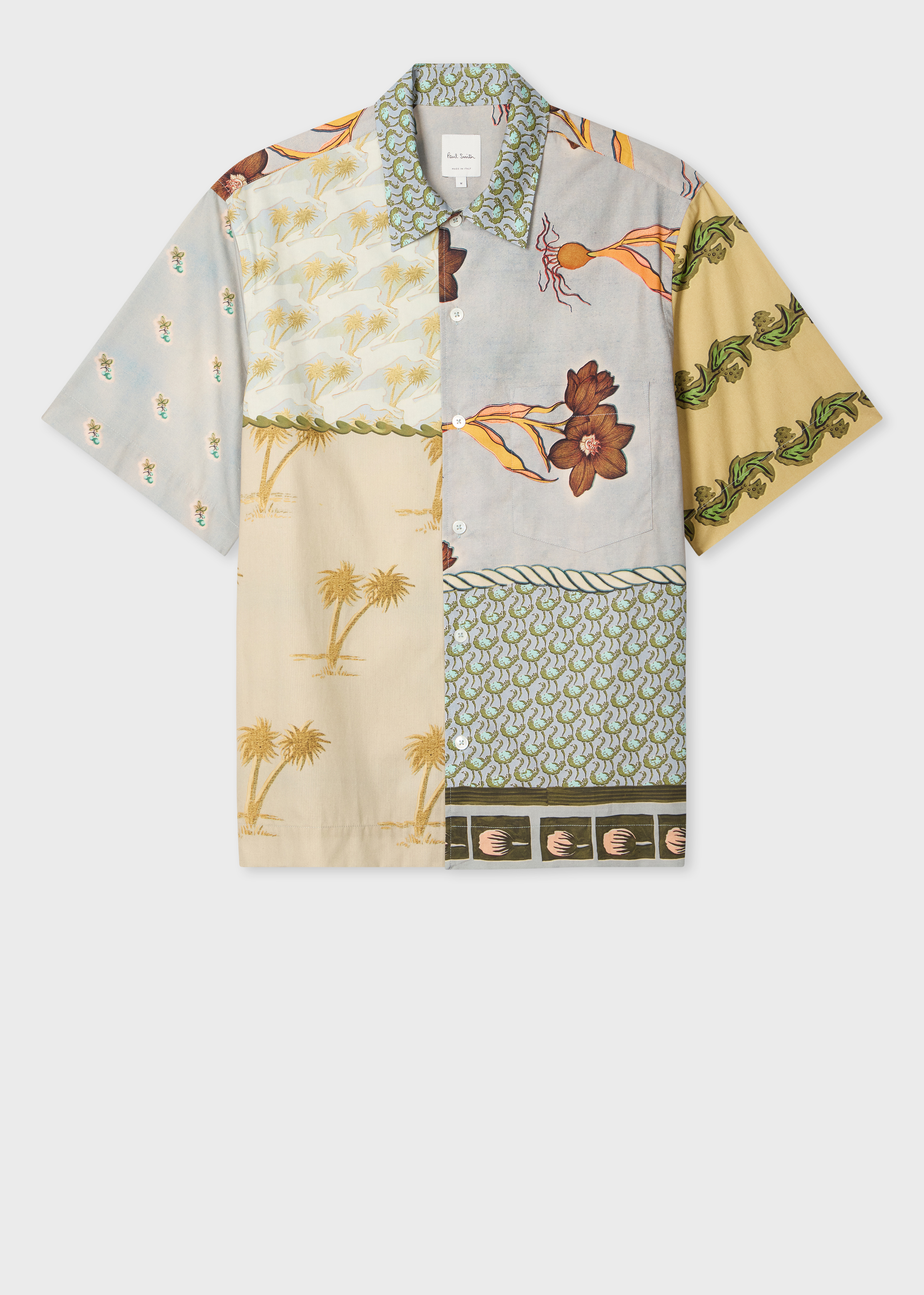 Blue and Yellow 'Textile' Shirt